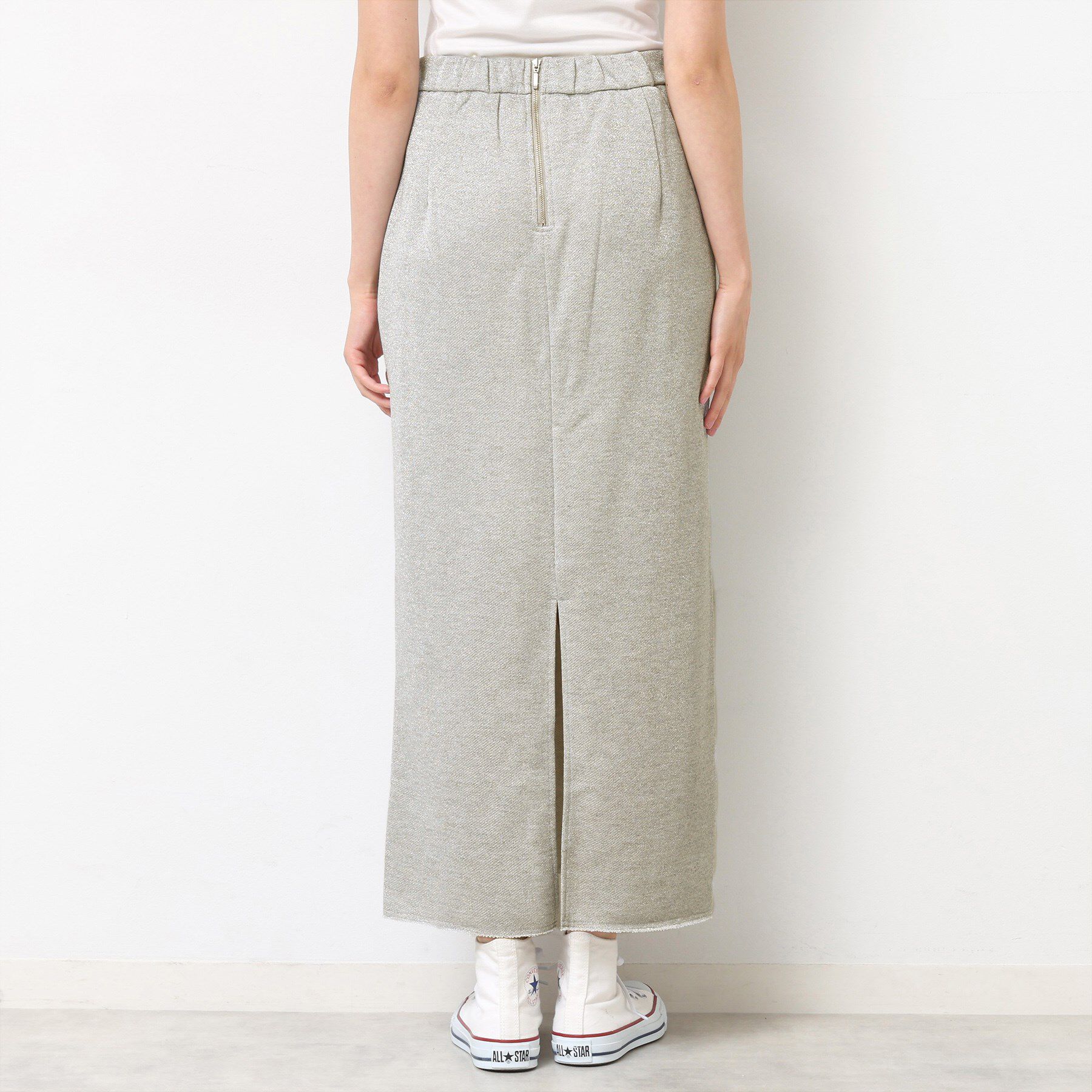 Dessin「【セットアップ可・洗える】ラメ裏毛ナロースカート」|スカート|