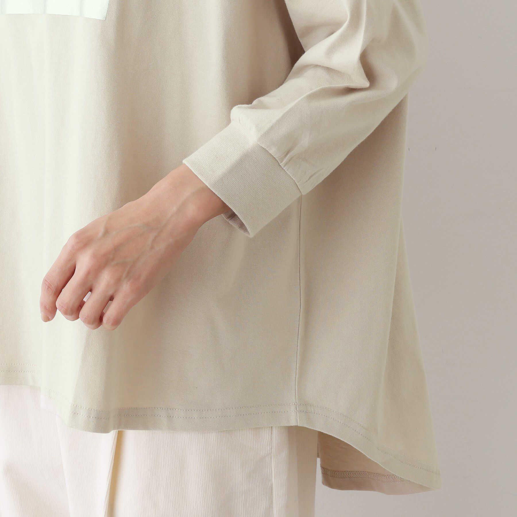 Dessin「【洗える】箔プリントロングTシャツ」|Tシャツ・カットソー|