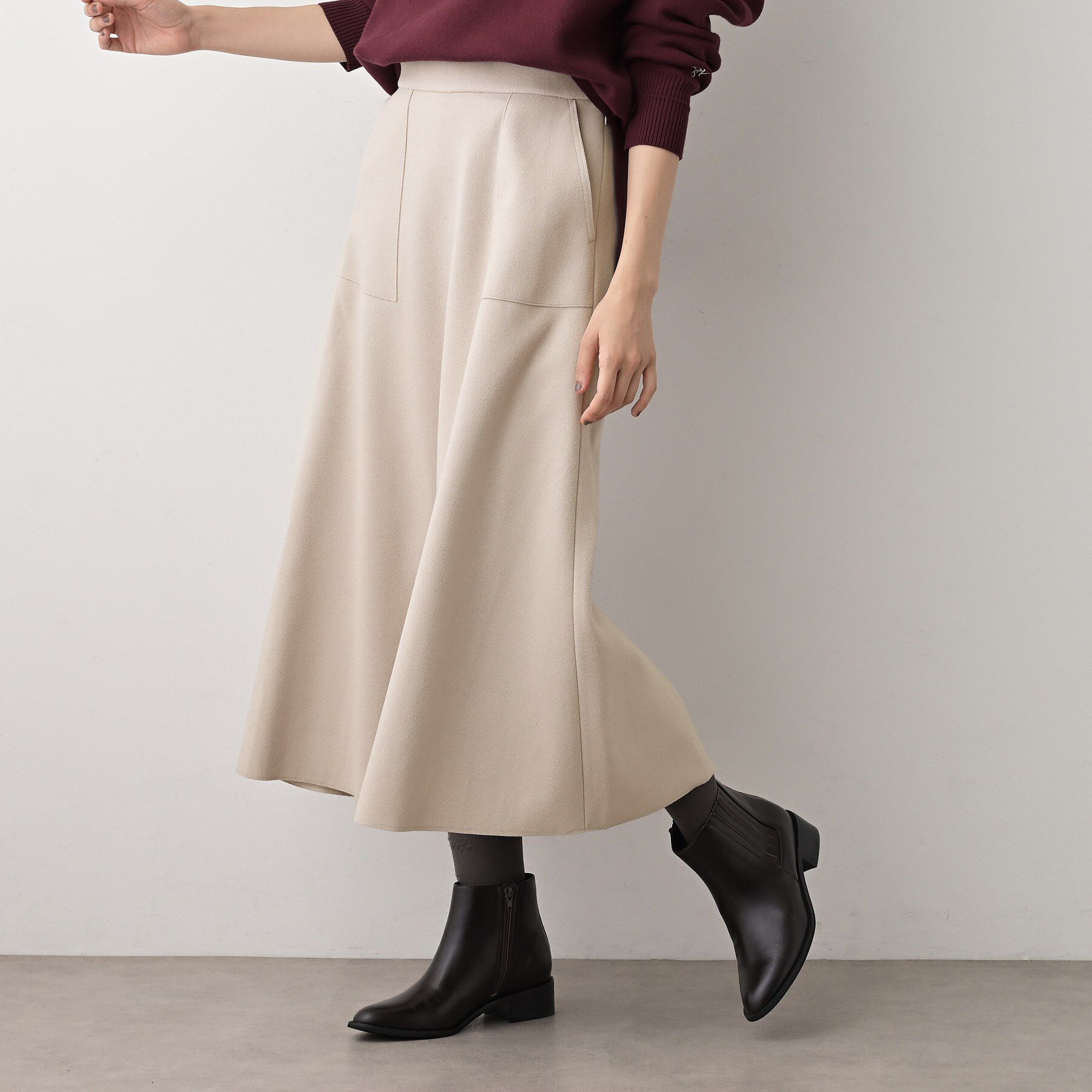 Dessin「メルトンジャージフレアスカート」|スカート|