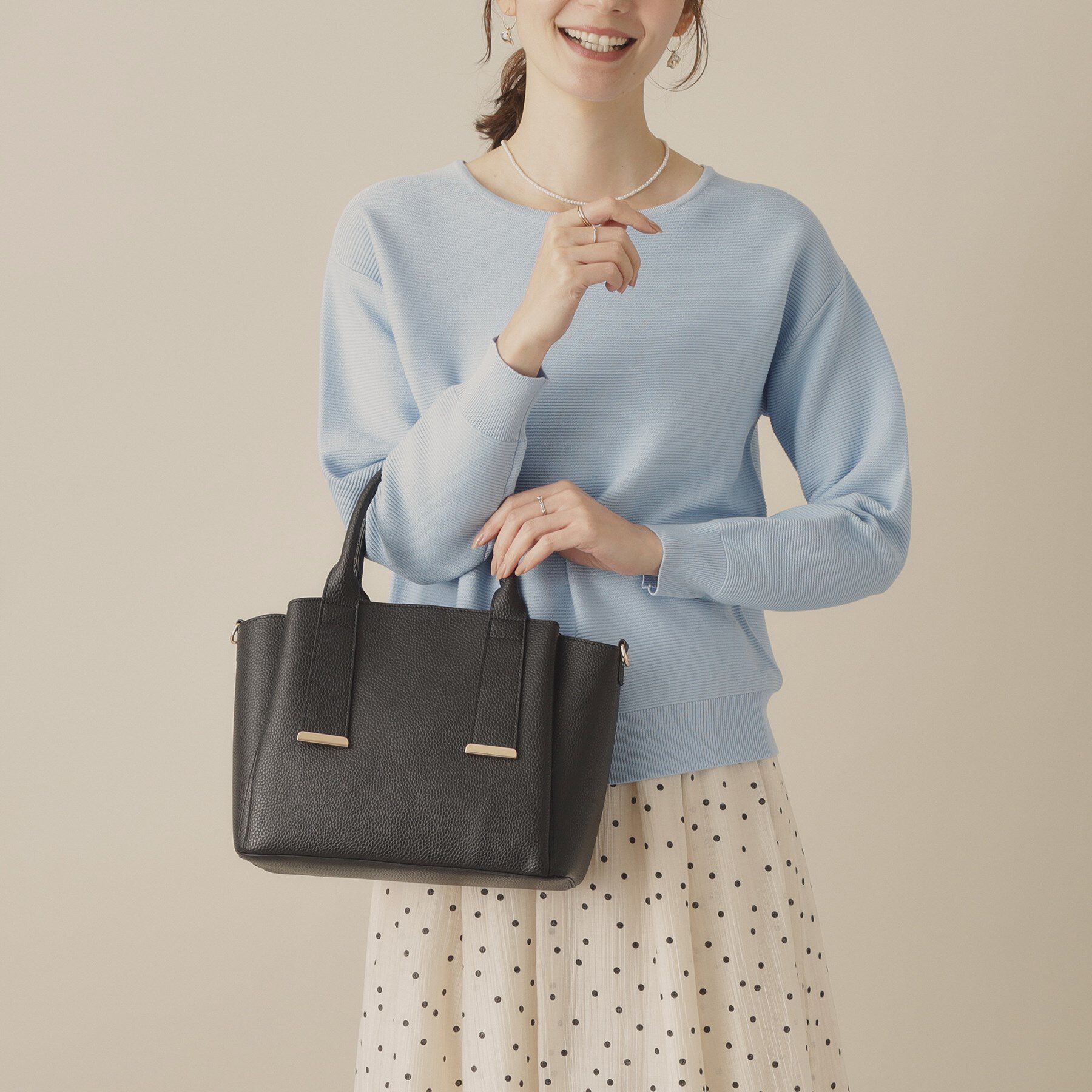 ITS&rsquo;DEMO「かるバッグ2WAYトート」|トートバッグ|ブラック(019)