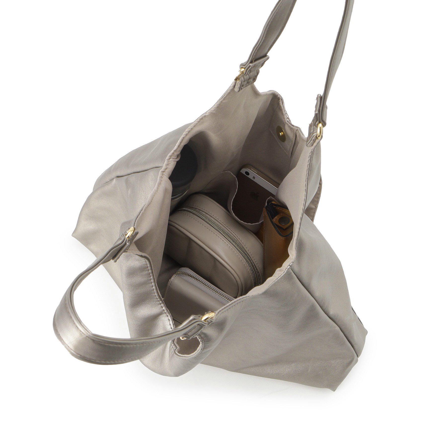 ITS&rsquo;DEMO「【A4対応】合皮Vカットトート」|トートバッグ|