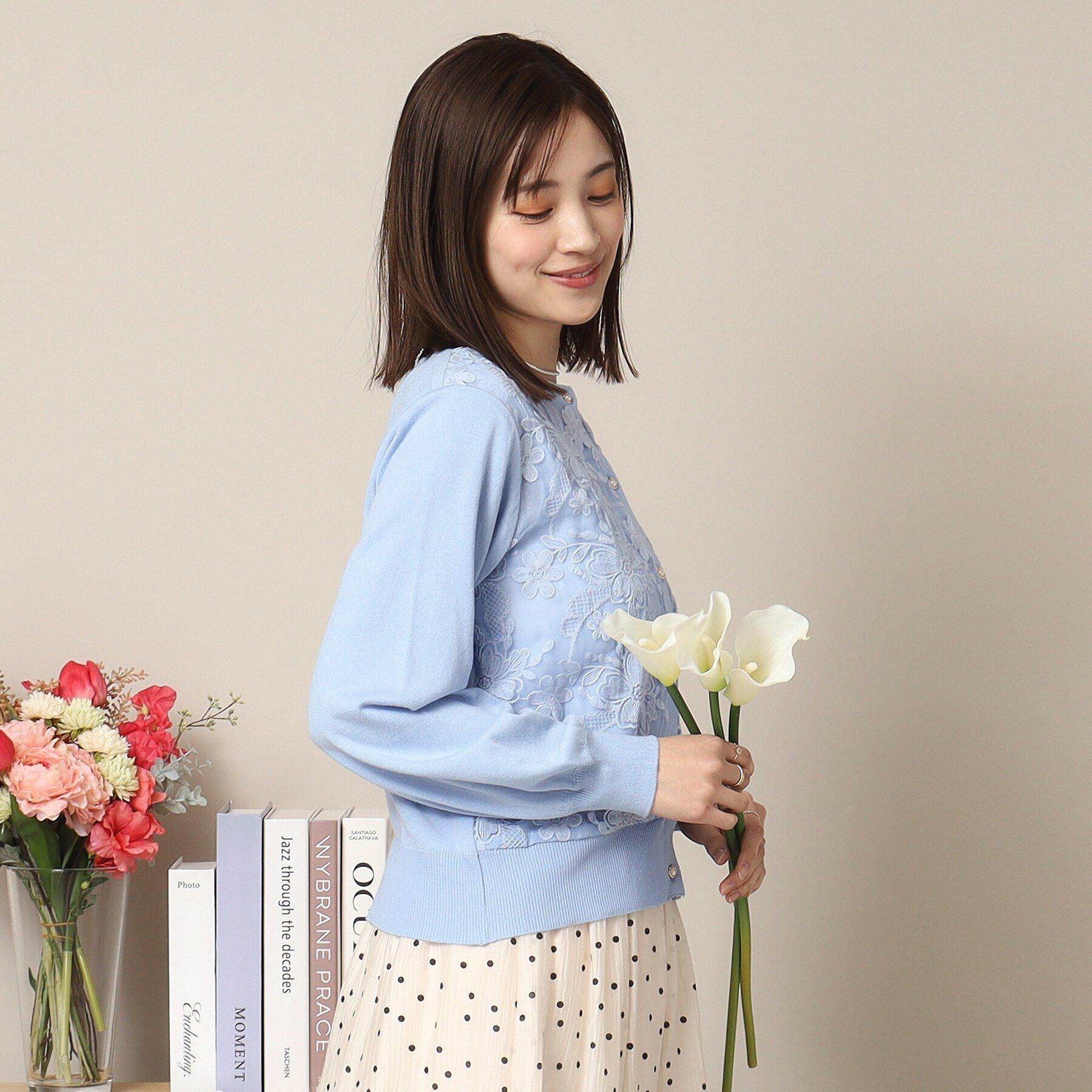 ITS&rsquo;DEMO「【通勤／手洗い可】レースニットカーディガン」|カーディガン|