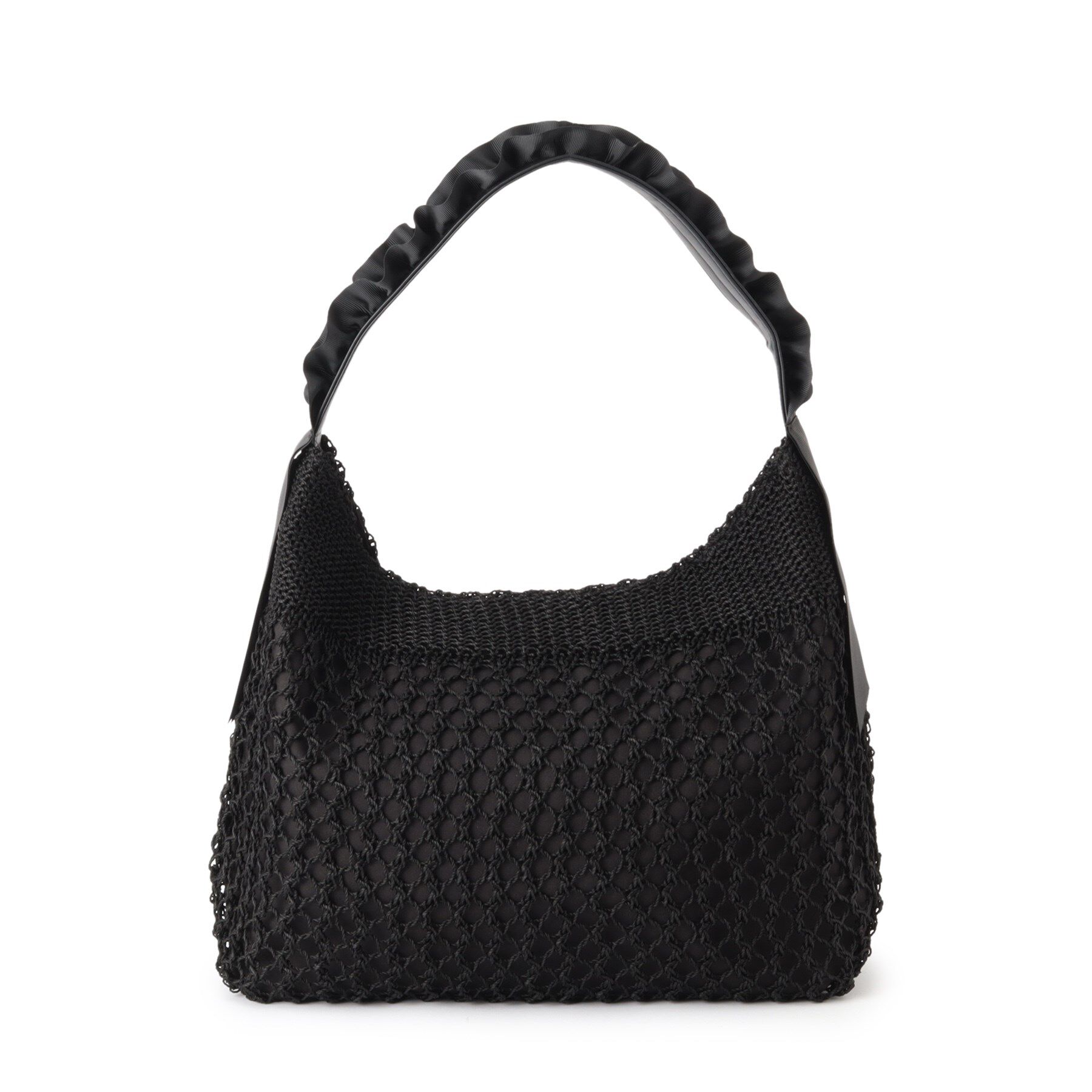 ITS&rsquo;DEMO「コード編みフリルワンハンドルトート」|トートバッグ|