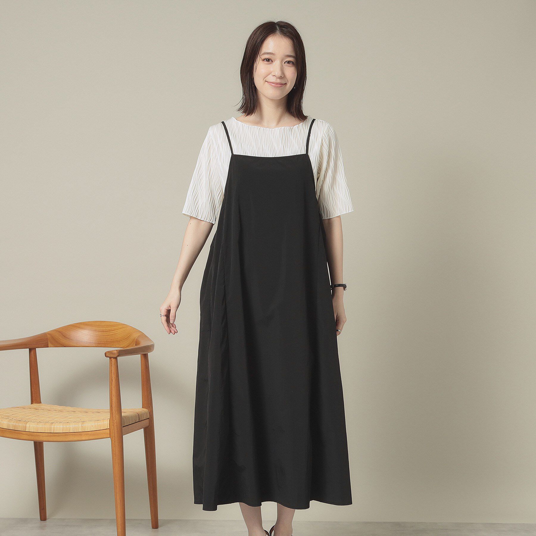 ITS&rsquo;DEMO「【撥水／洗濯機OK】キャミワンピース＜旅服シリーズ＞」|ワンピース|