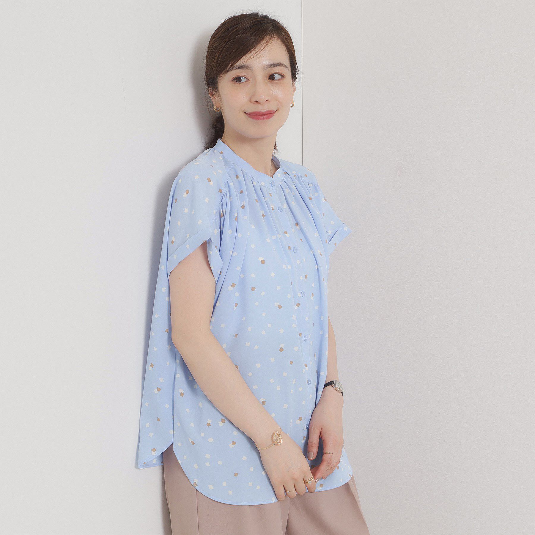 ITS&rsquo;DEMO「【手洗い可】キカドットブラウス」|シャツ・ブラウス|