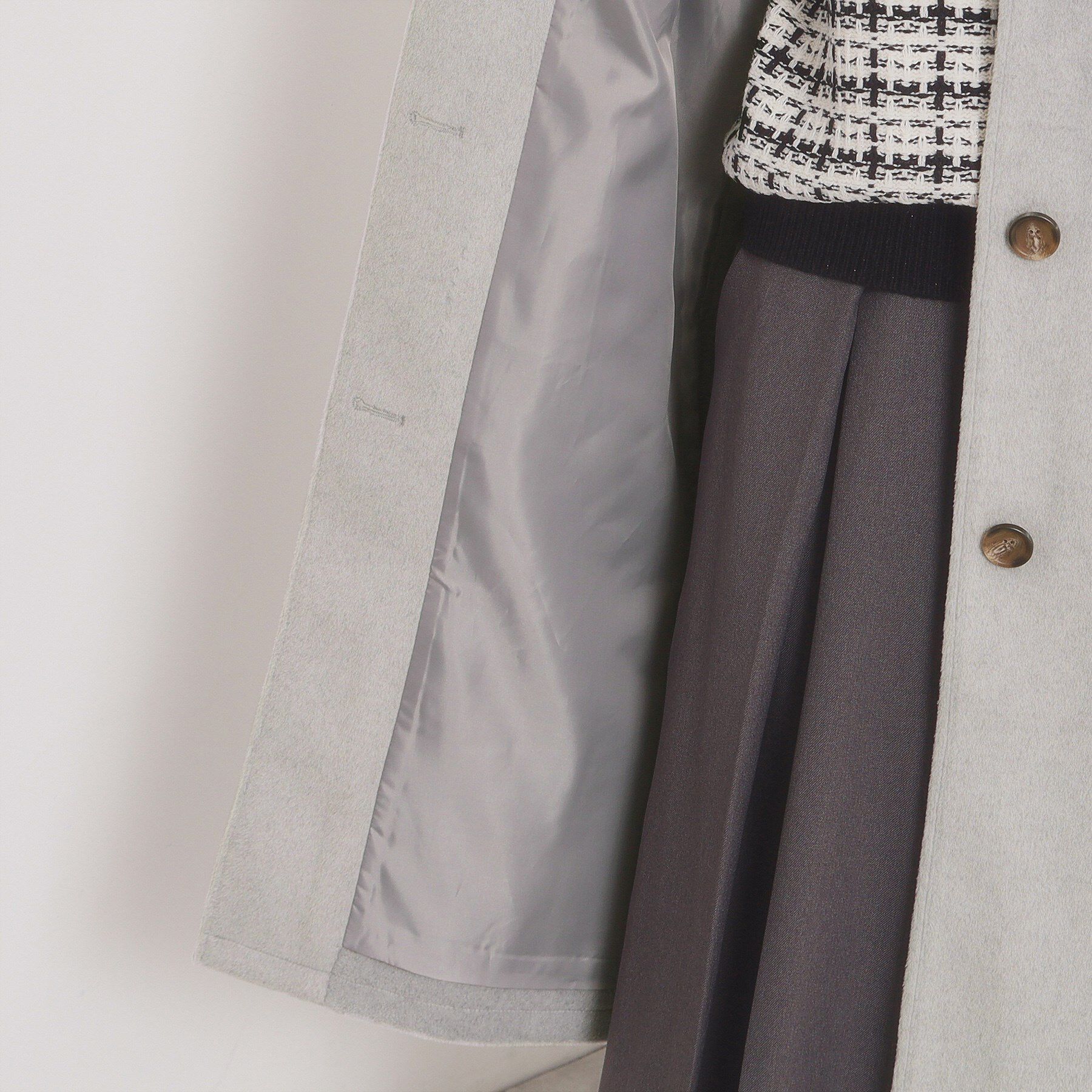 ITS&rsquo;DEMO「モッサ風ロングコート」|ステンカラーコート|