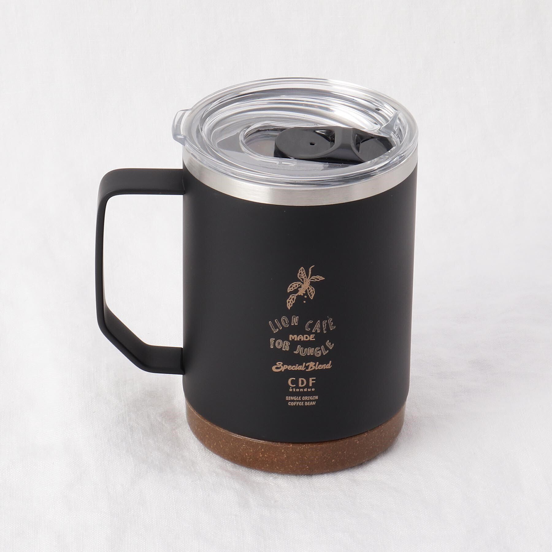 212 KITCHEN STORE「蓋つきカフェマグ　ライオンダンス BK」|グラス・マグカップ|