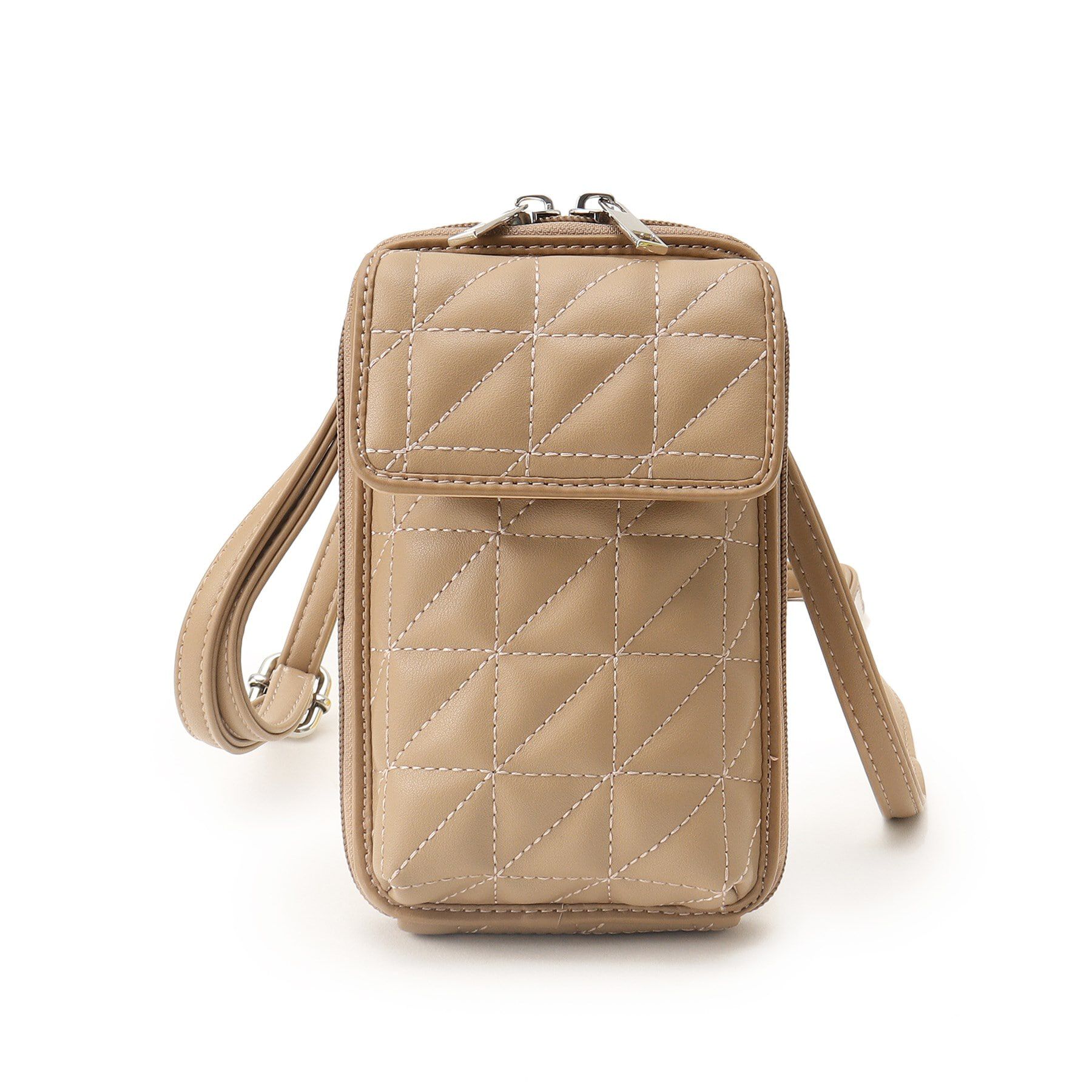 Ober Tashe「合皮タテ型キルトスマホショルダー」|ショルダー・メッセンジャー|