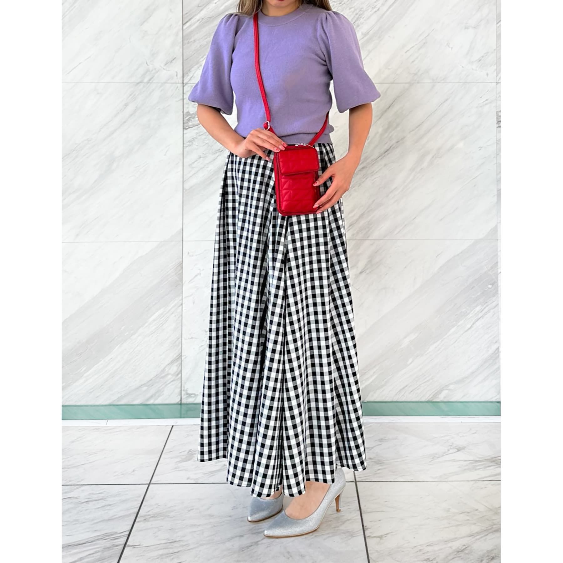 Ober Tashe「合皮タテ型キルトスマホショルダー」|ショルダー・メッセンジャー|