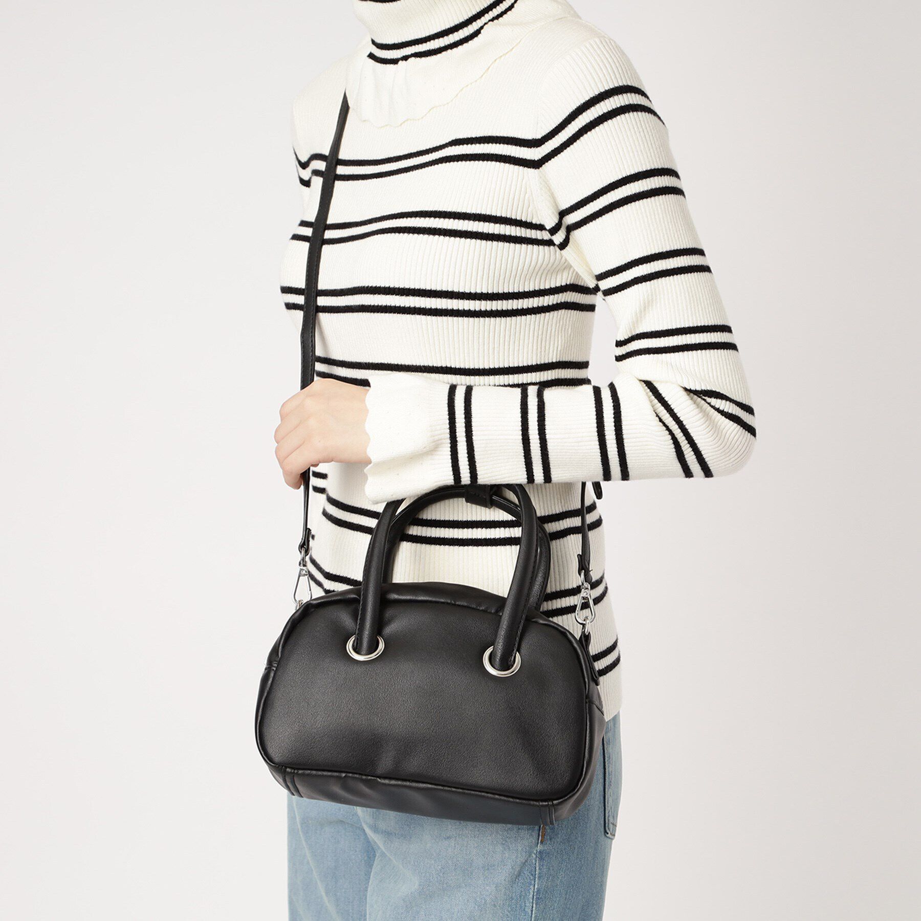 Ober Tashe「ショルダーバッグ メタリック 2WAY ミニ ボストン」|ショルダー・メッセンジャー|