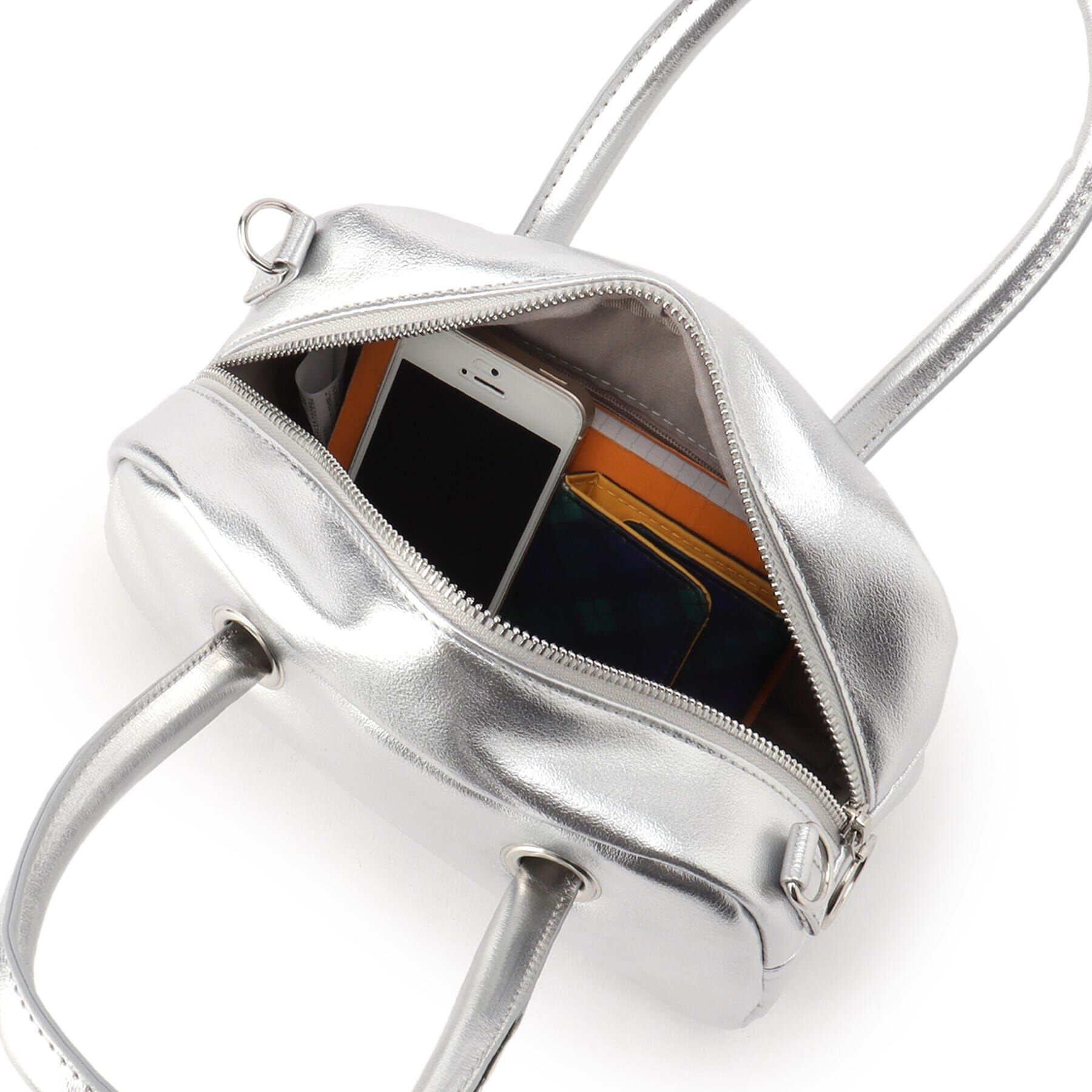 Ober Tashe「ショルダーバッグ メタリック 2WAY ミニ ボストン」|ショルダー・メッセンジャー|