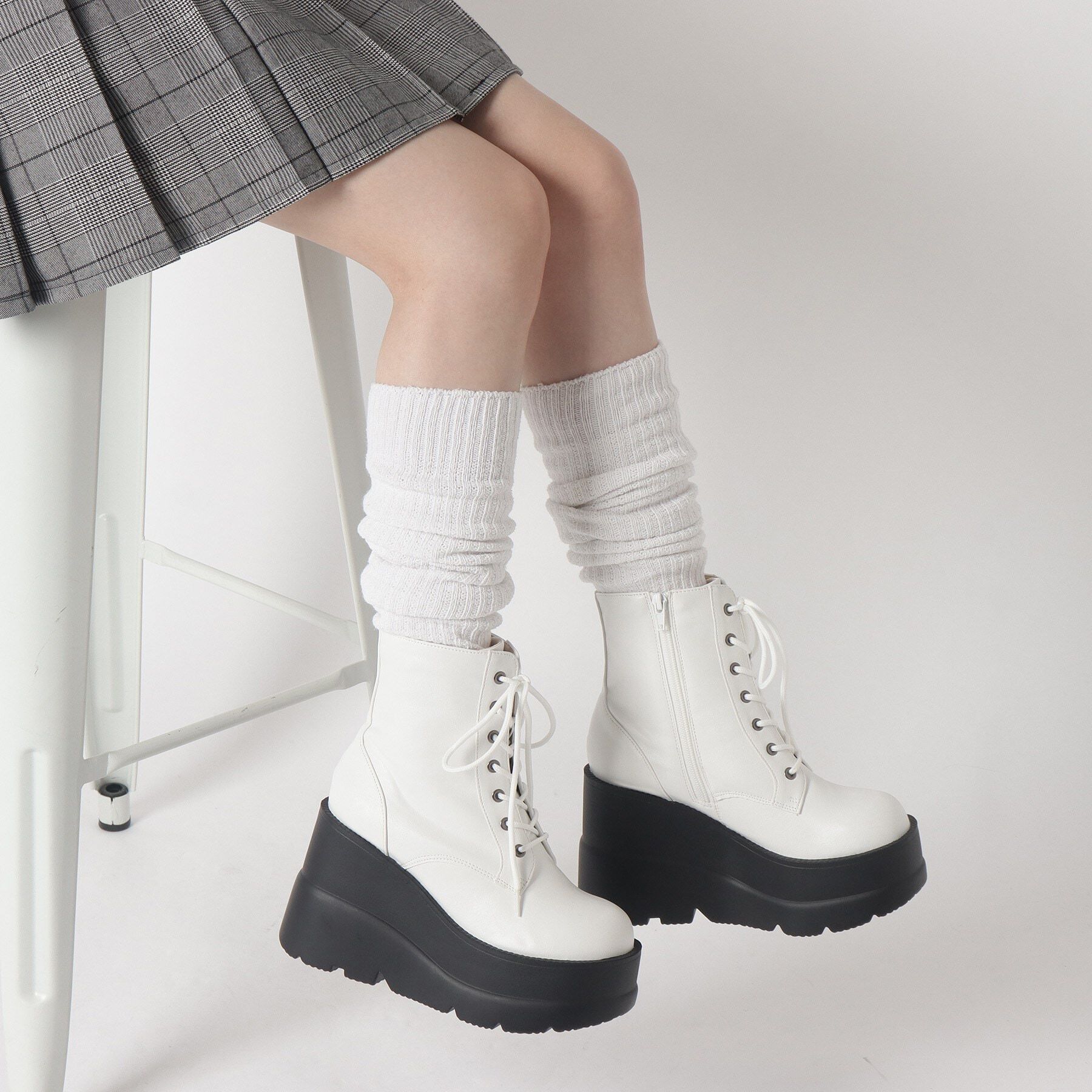 csT&P「厚底レースアップブーツ」|ショートブーツ|