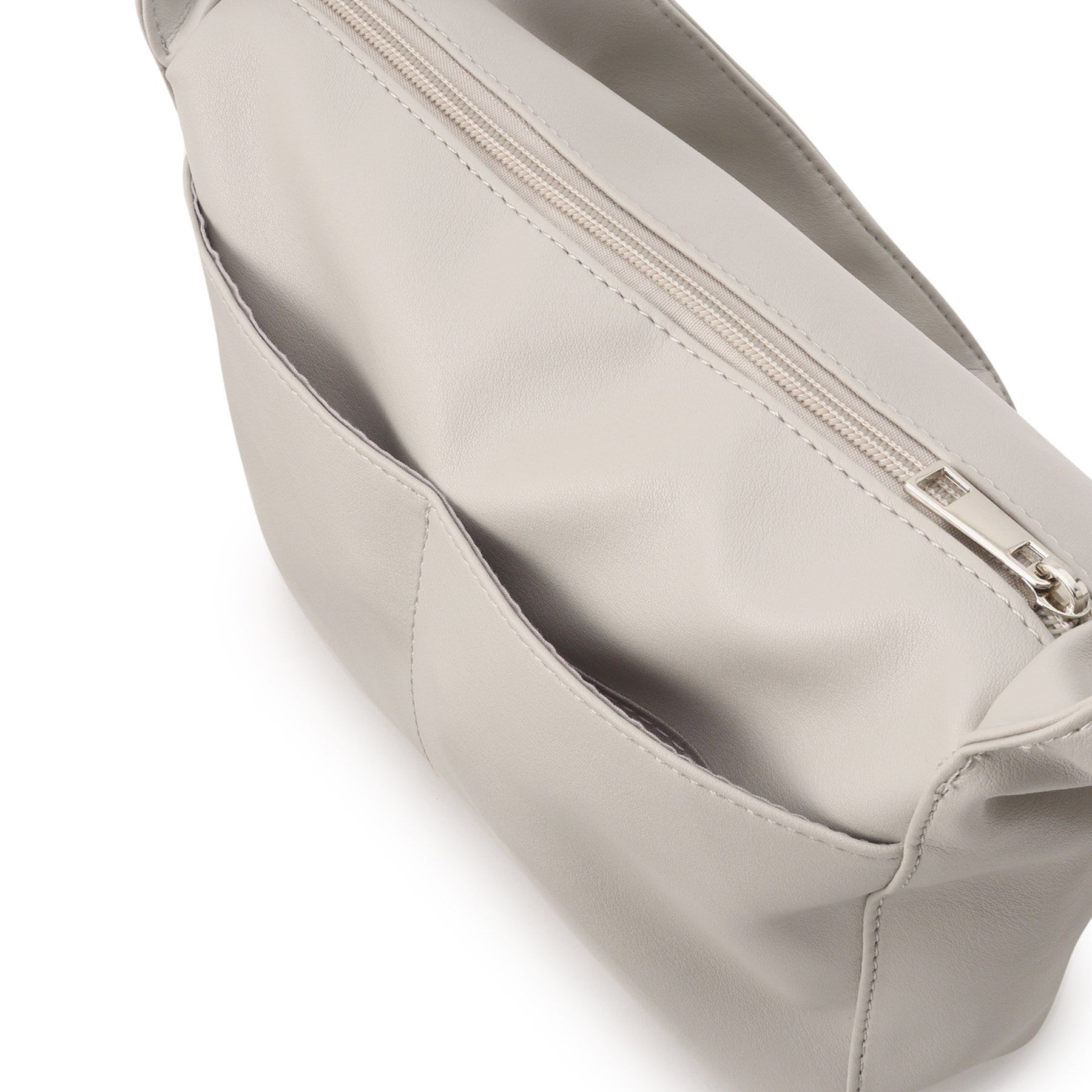 Ober Tashe「合皮ギャザーハンドルスクエアバッグ」|ハンドバッグ|