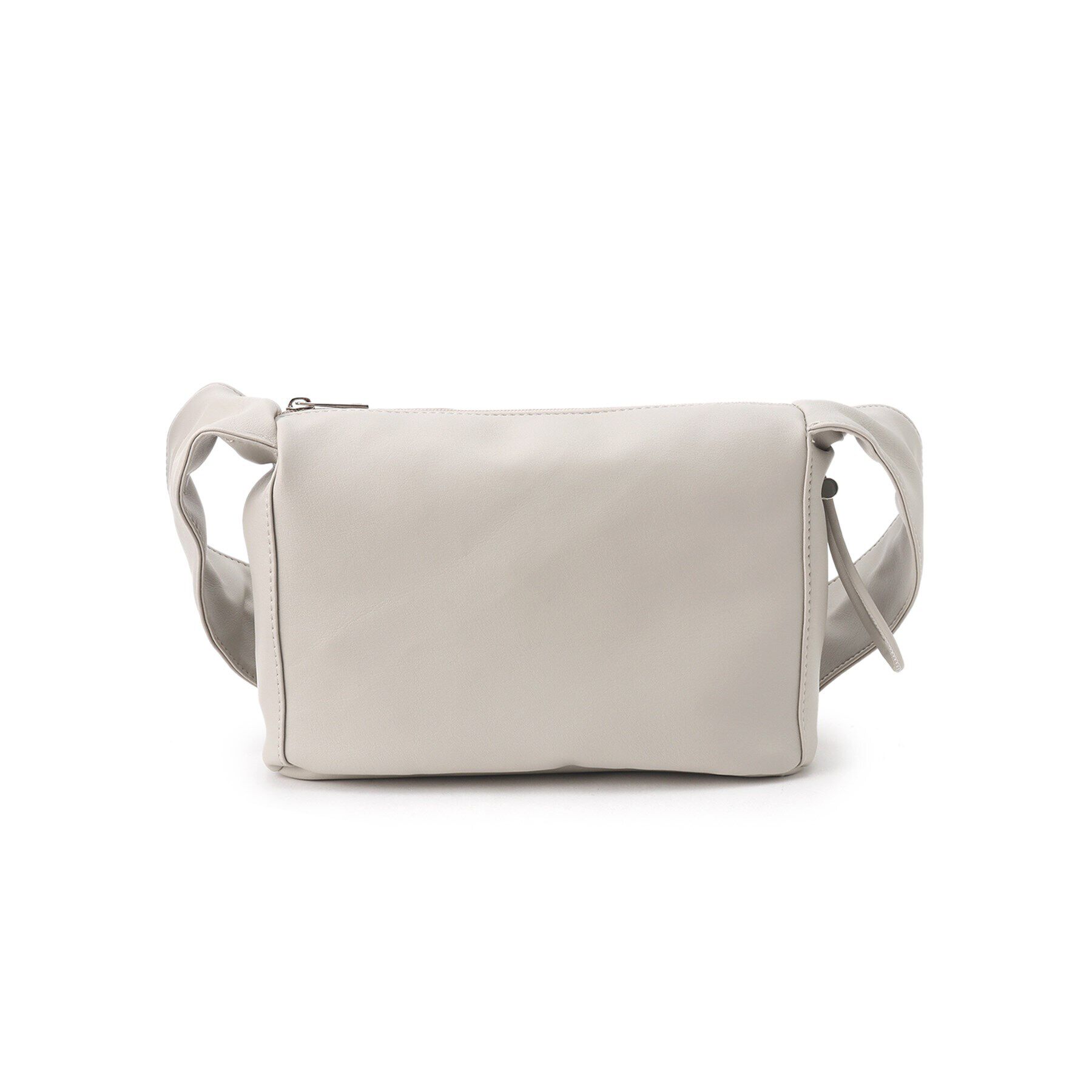 Ober Tashe「合皮ギャザーハンドルスクエアバッグ」|ハンドバッグ|グレー(012)