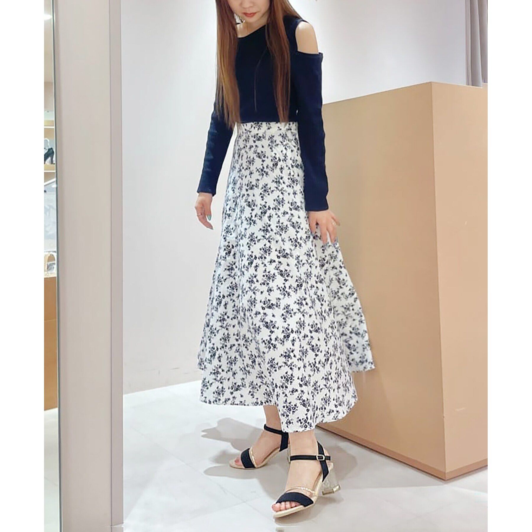 ESPERANZA「クリアヒールアンクルストラップ 24SS」|サンダル|