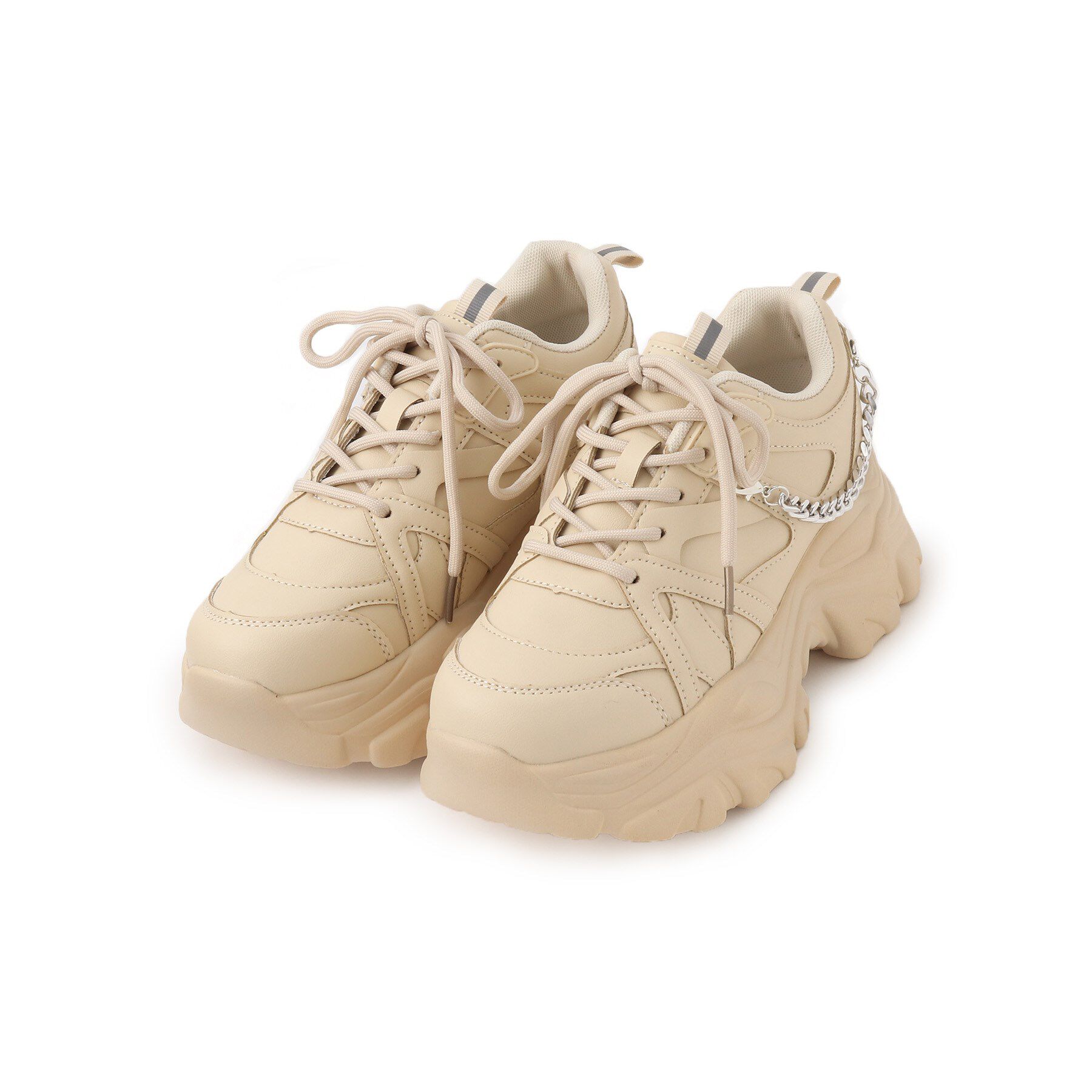 csT&P「【2WAYチェーン付き】軽量ボリュームソール厚底スニーカー」|スニーカー|ﾍﾞｰｼﾞｭ(052)