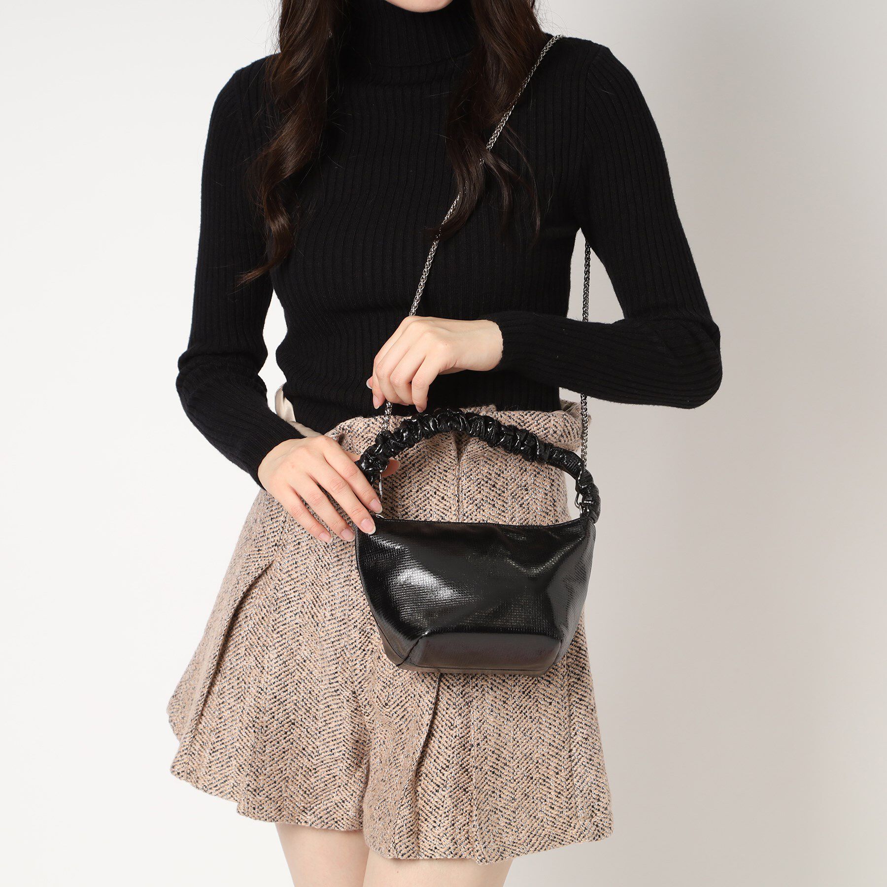 ESPERANZA「ギャザーハンドルメタリックミニショルダー」|ショルダー・メッセンジャー|