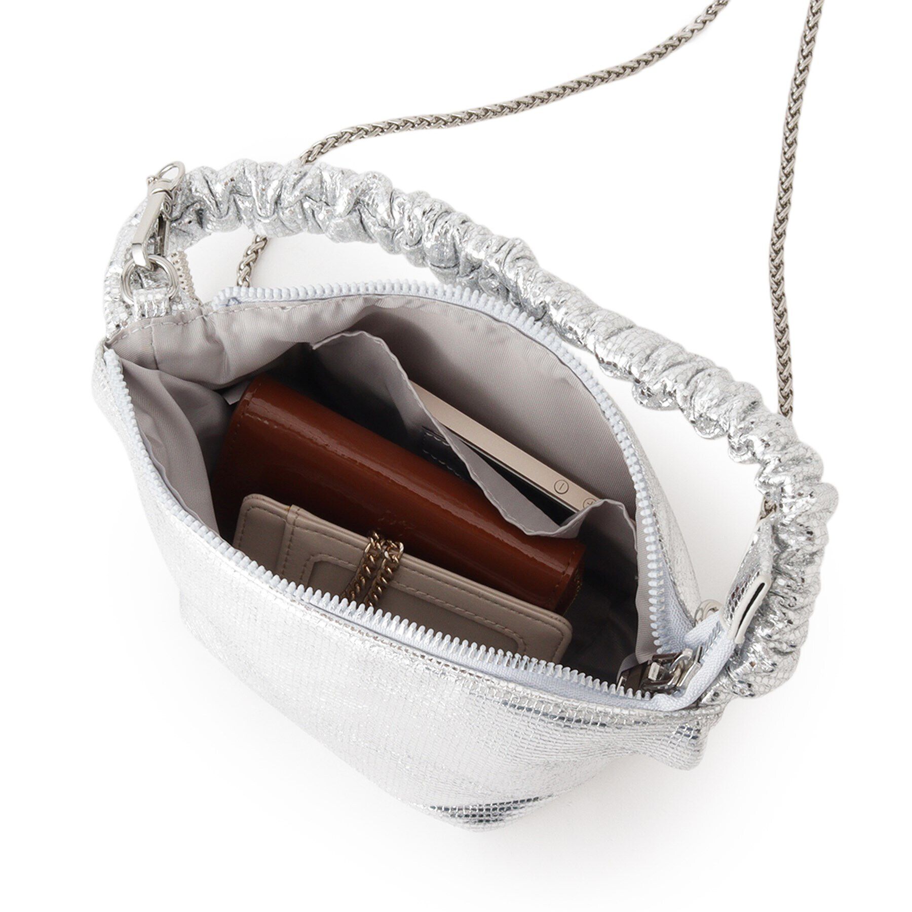 ESPERANZA「ギャザーハンドルメタリックミニショルダー」|ショルダー・メッセンジャー|