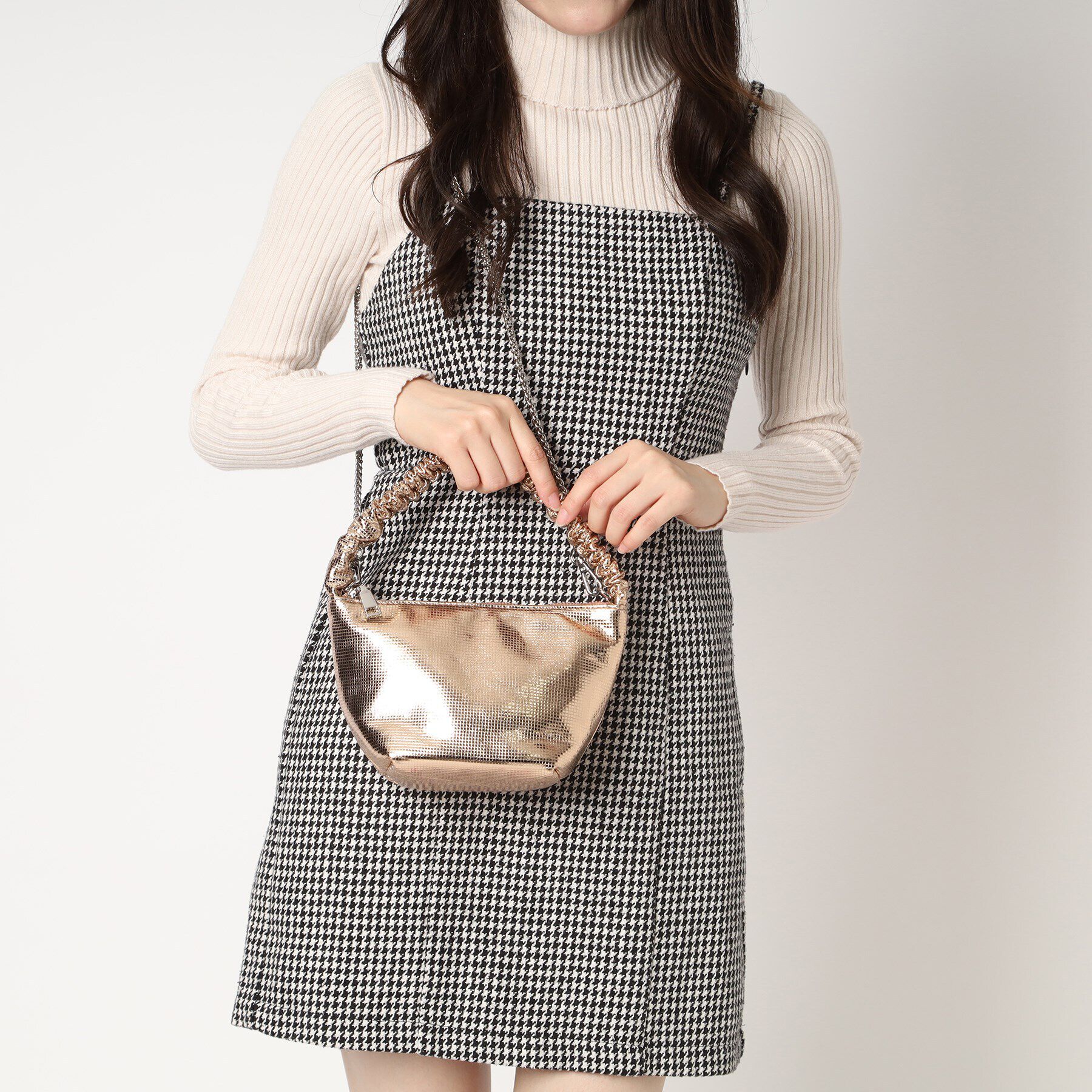 ESPERANZA「ギャザーハンドルメタリックミニショルダー」|ショルダー・メッセンジャー|