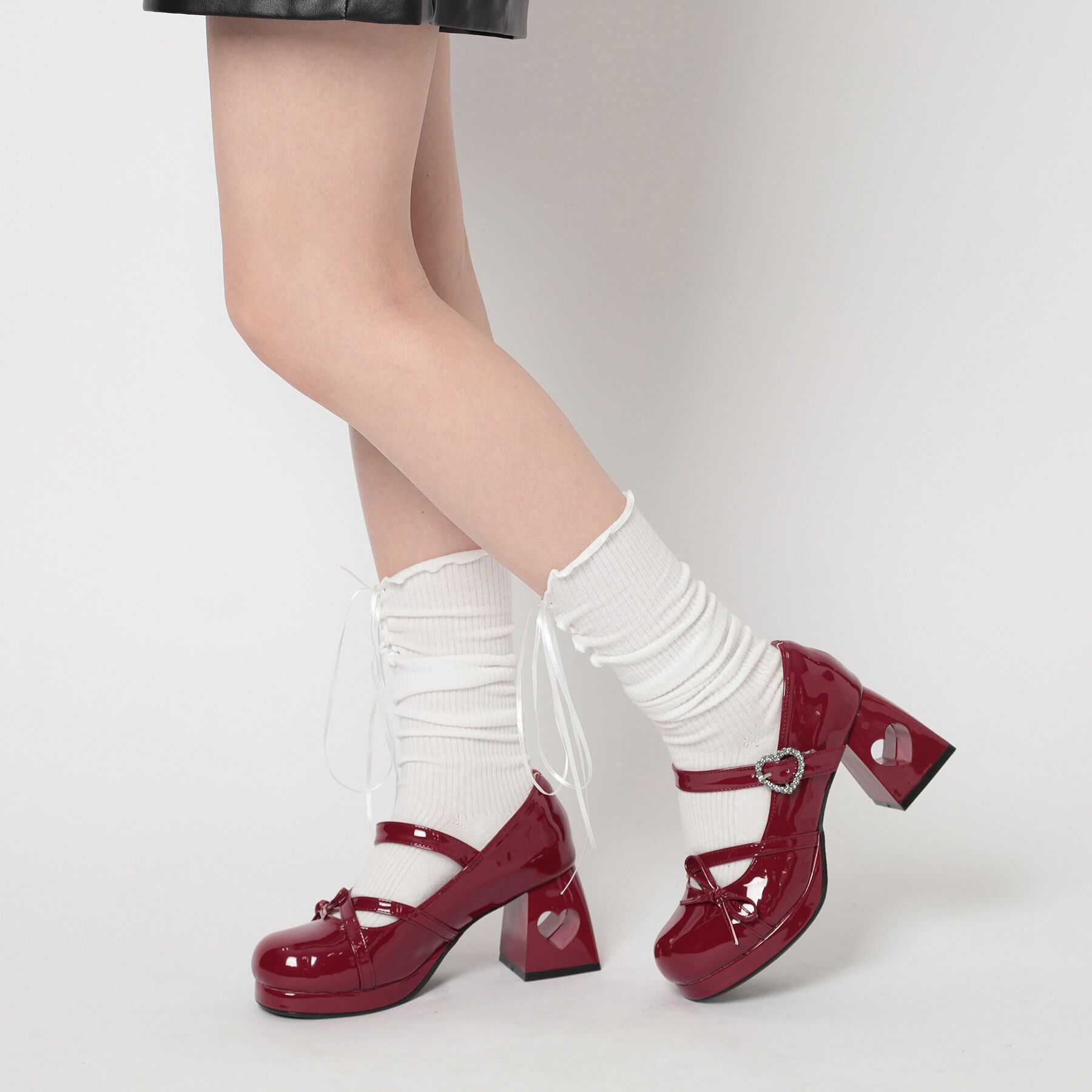 csT&P「厚底ハートヒールストラップパンプス」|パンプス|