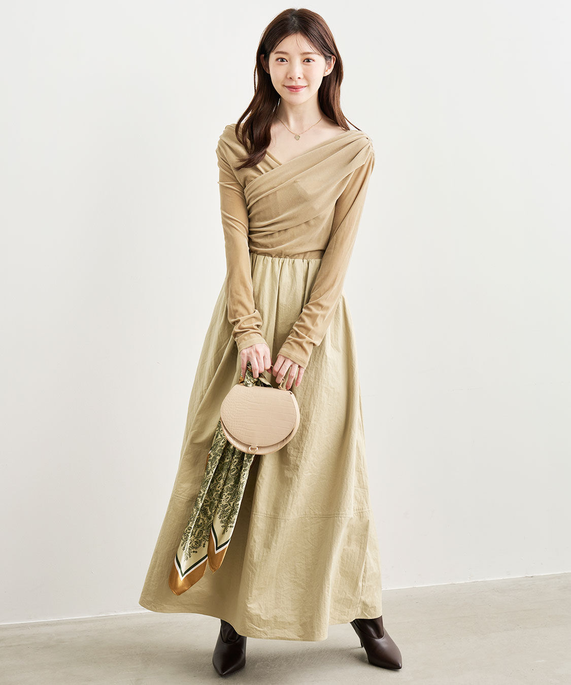 COCO DEAL「ベロアドッキングワンピース」|ワンピース|