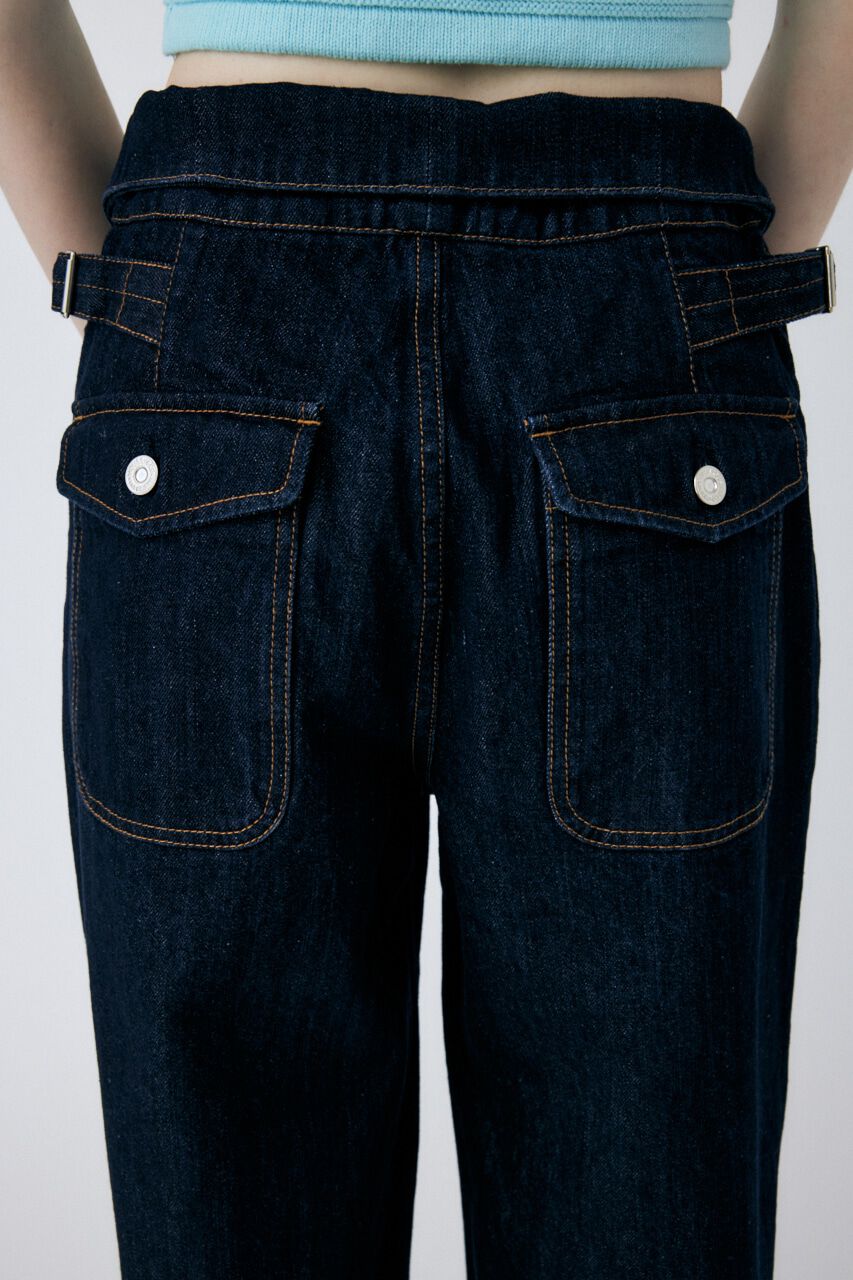 MOUSSY「CORSET DESIGN WIDE STRAIGHT」|デニム|