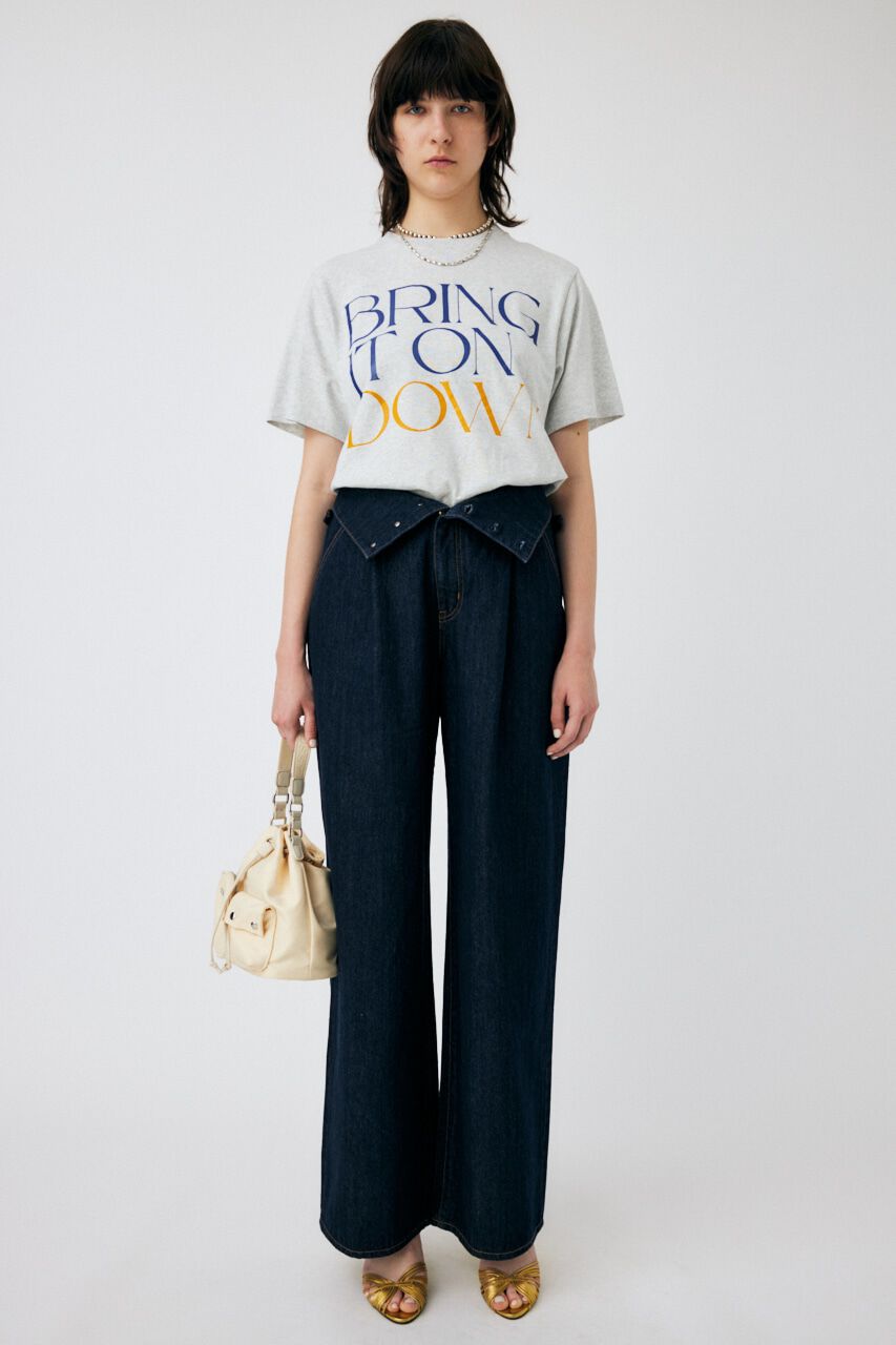 MOUSSY「CORSET DESIGN WIDE STRAIGHT」|デニム|