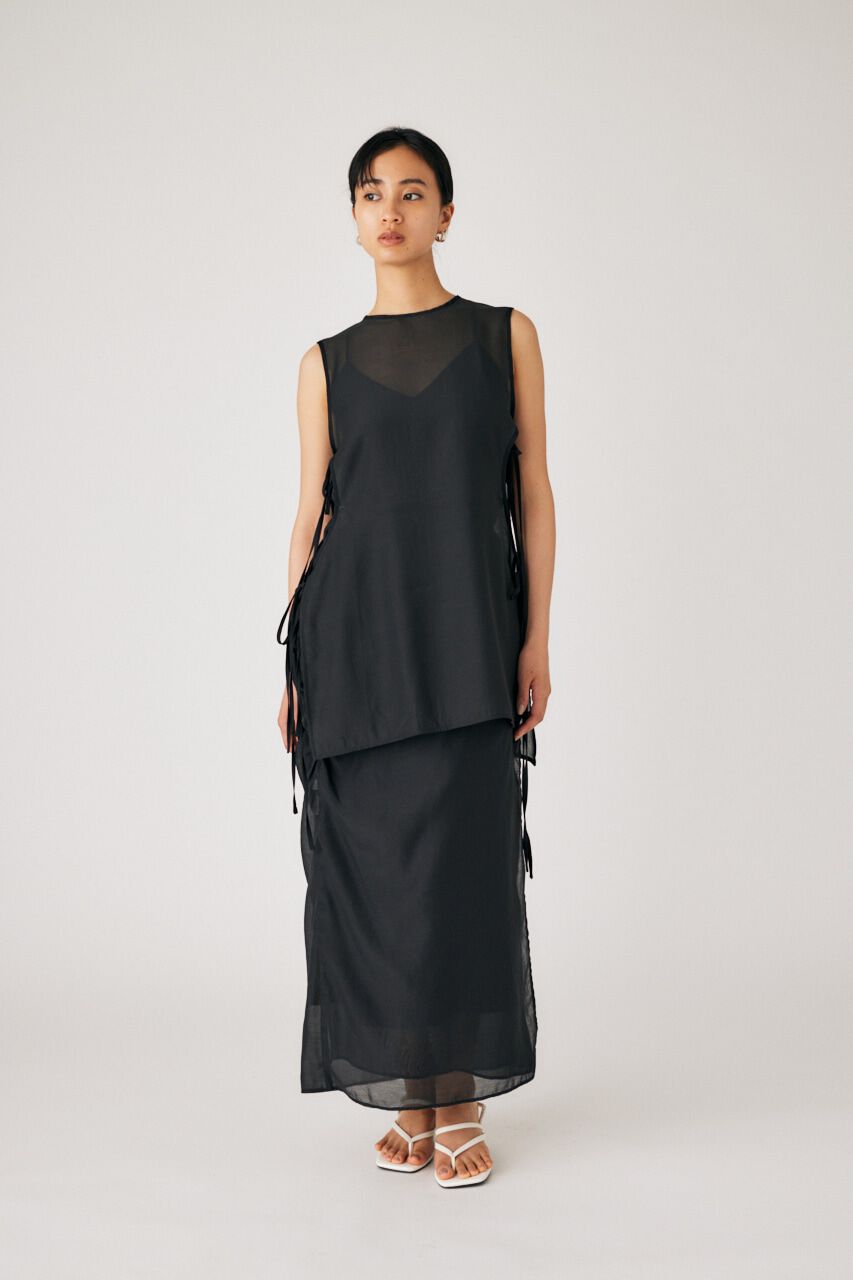 MOUSSY「SHEER WRAP スカート」|スカート|BLK