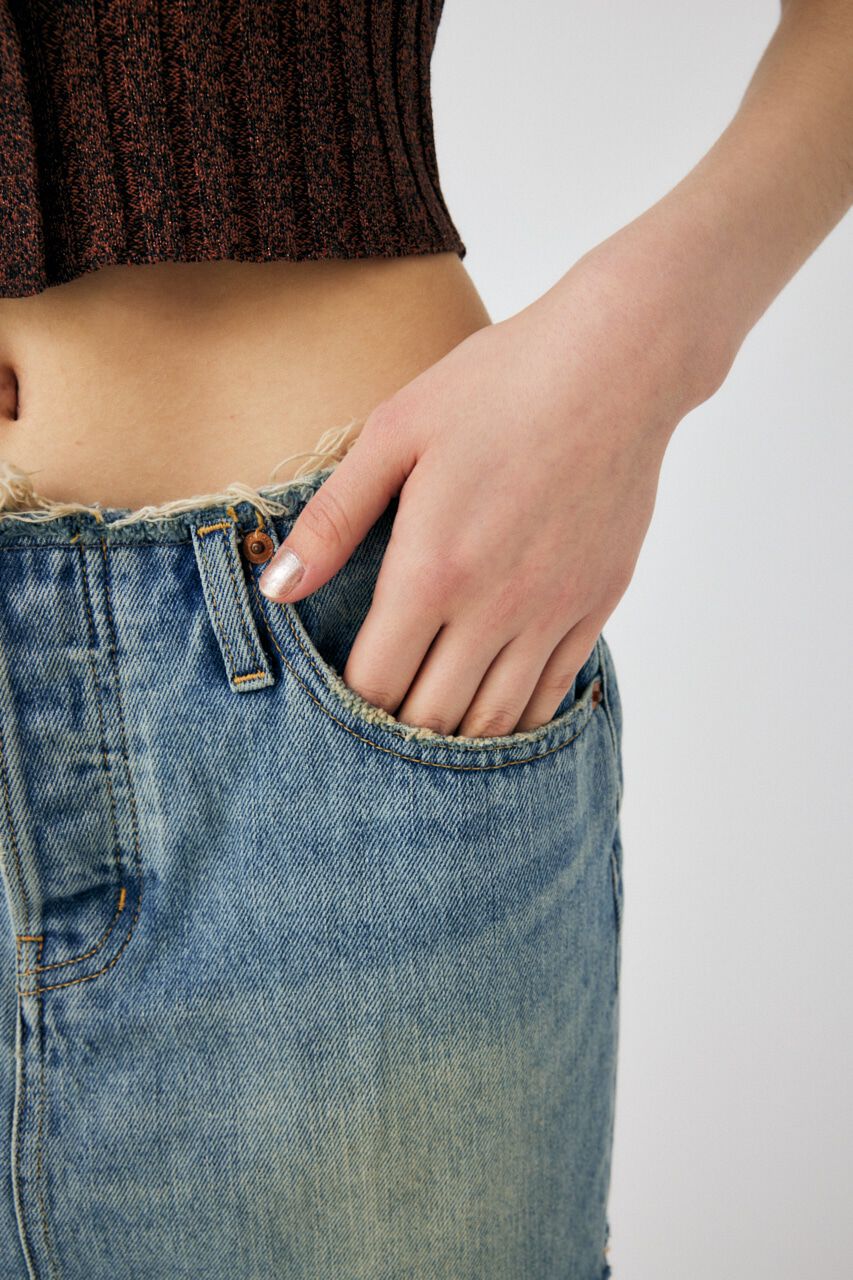 MOUSSY「LOW WAIST DENIM ミニスカート」|スカート|