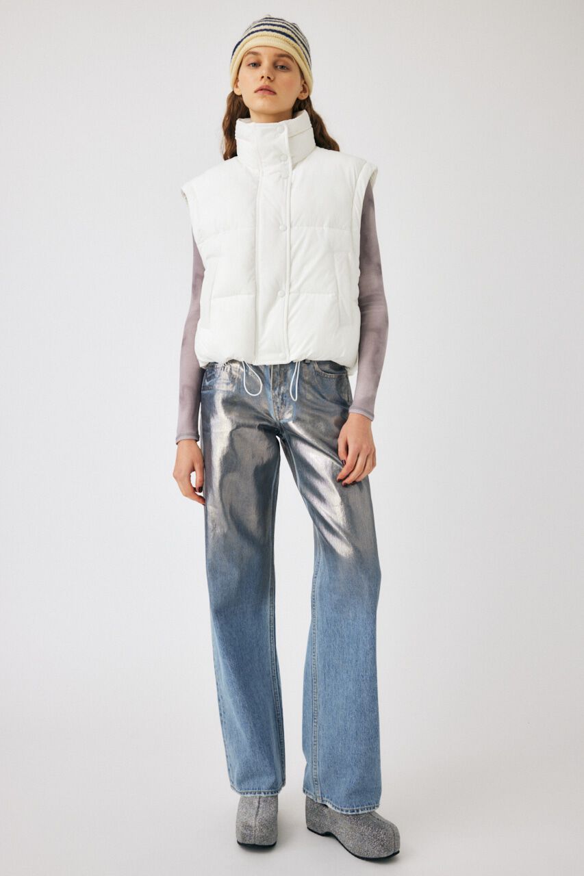 MOUSSY「FOIL PRINT 90S LOWRISE STRAIGHT」|デニム|