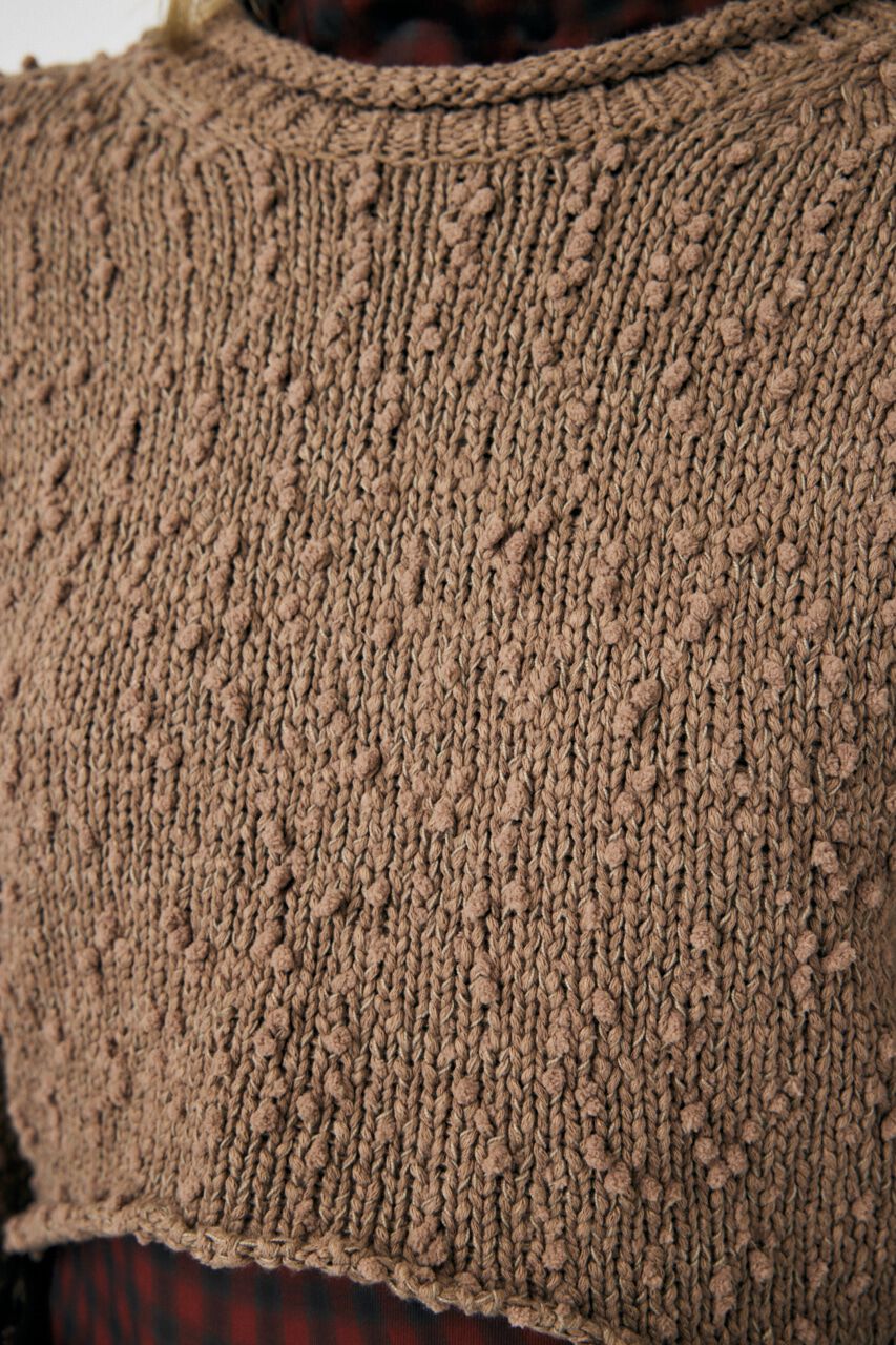 MOUSSY「WIDE SLEEVE CROPPED ニット」|ニット・セーター|