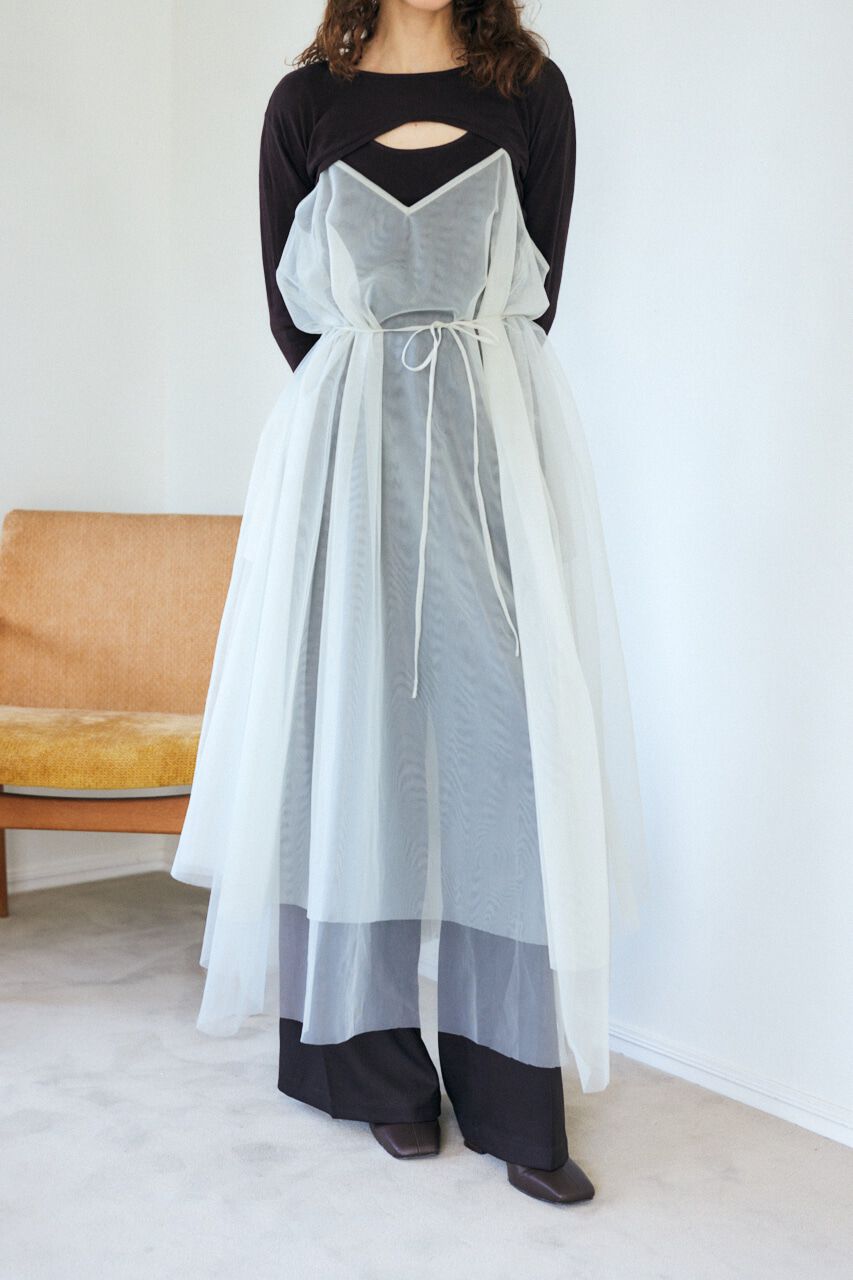 MOUSSY「チュール A LINE ドレス」|ワンピース|