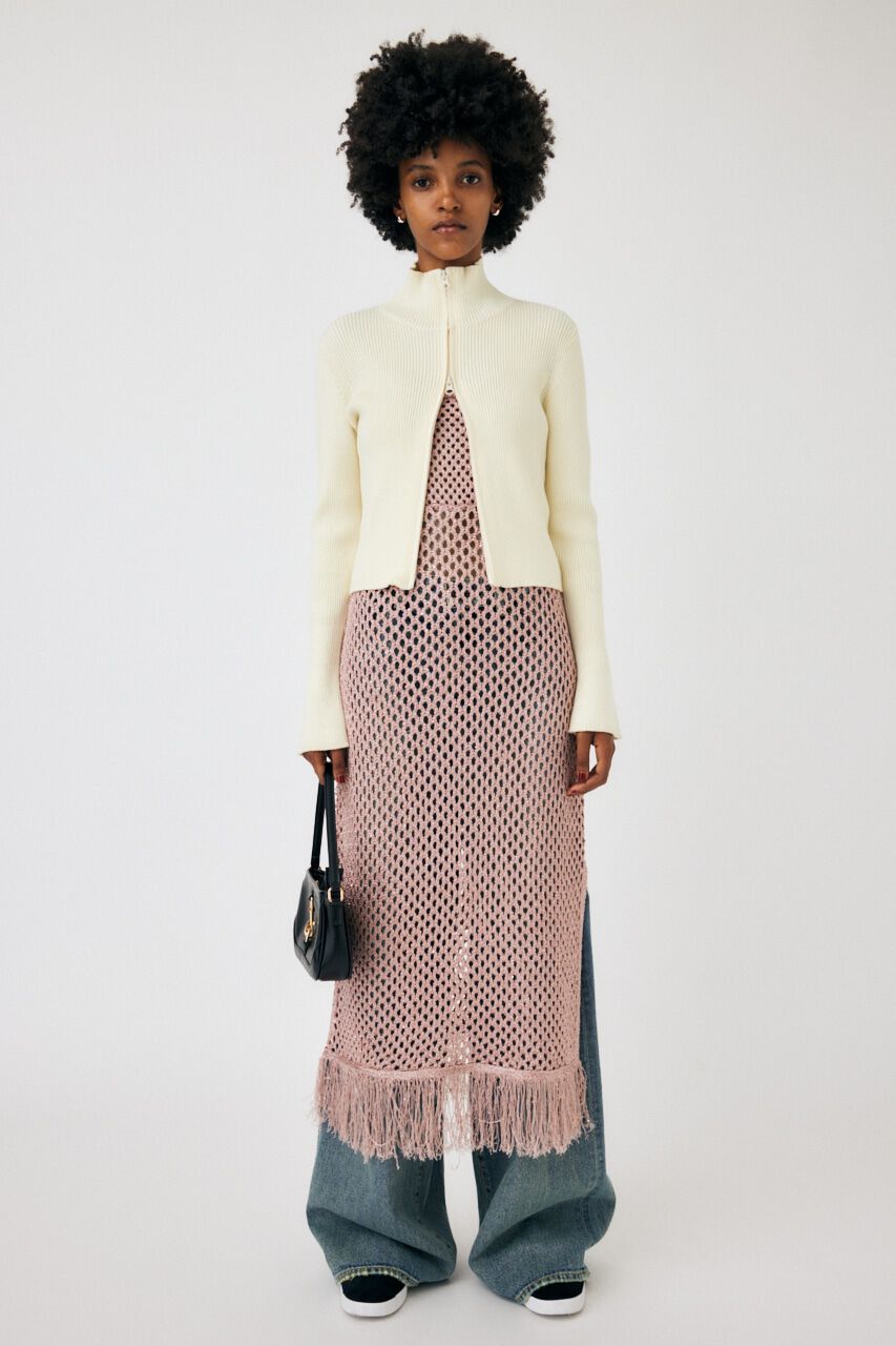 MOUSSY「W ZIP KNIT トップス」|ニット・セーター|