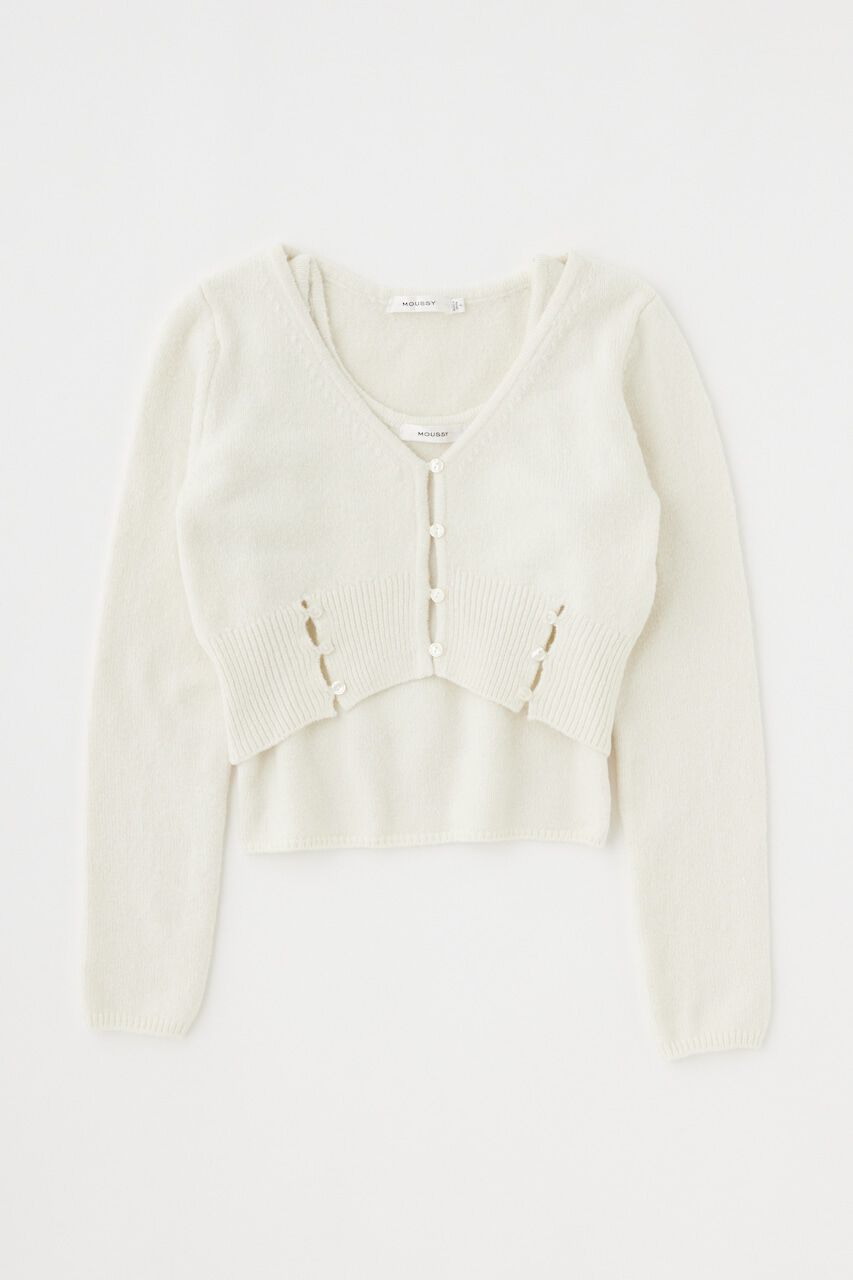MOUSSY「KNIT キャミ ＆ カーデセット」|ニット・セーター|