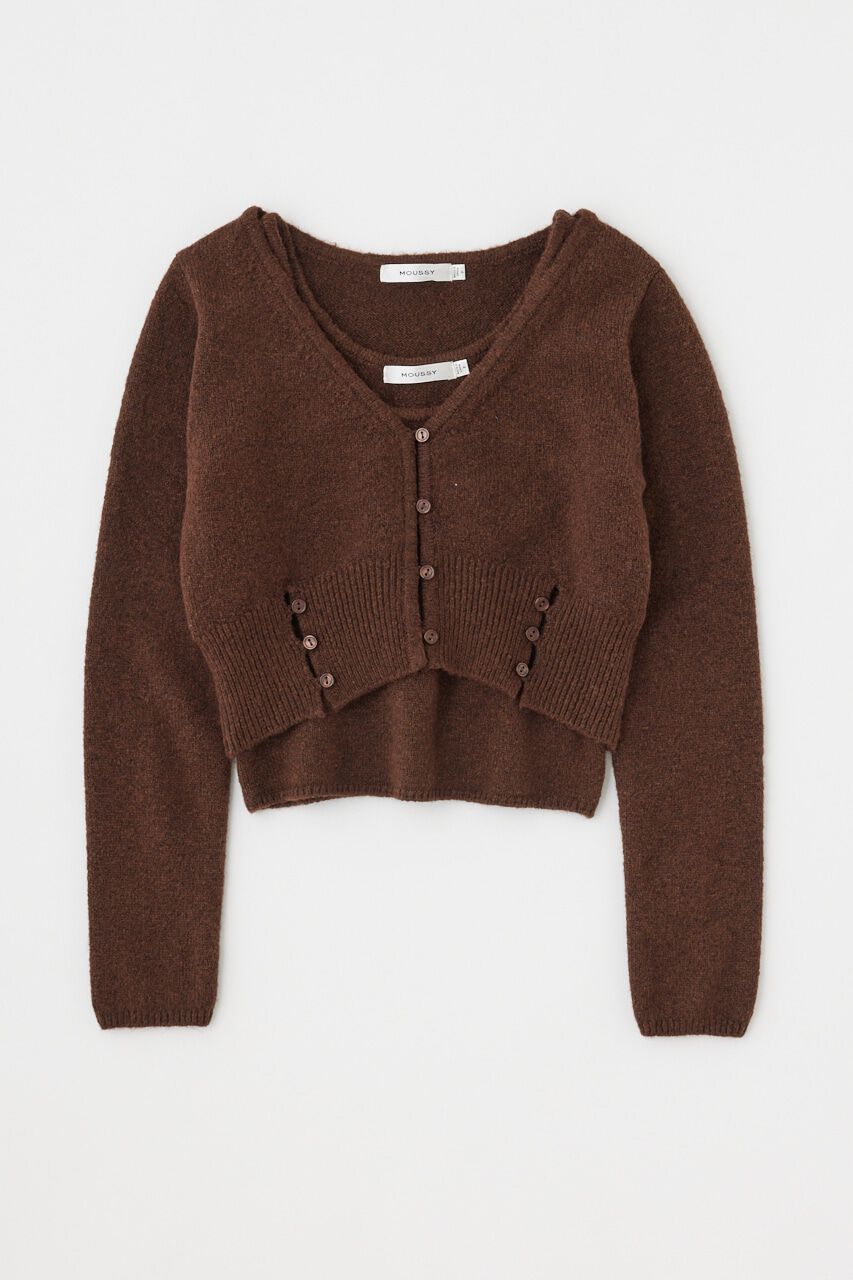 MOUSSY「KNIT キャミ ＆ カーデセット」|ニット・セーター|