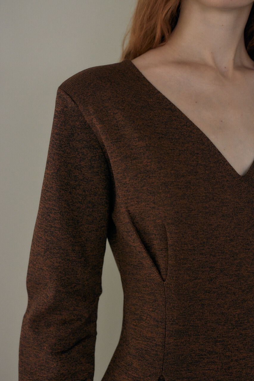 MOUSSY「ロングスリーブニットドレス」|ワンピース|