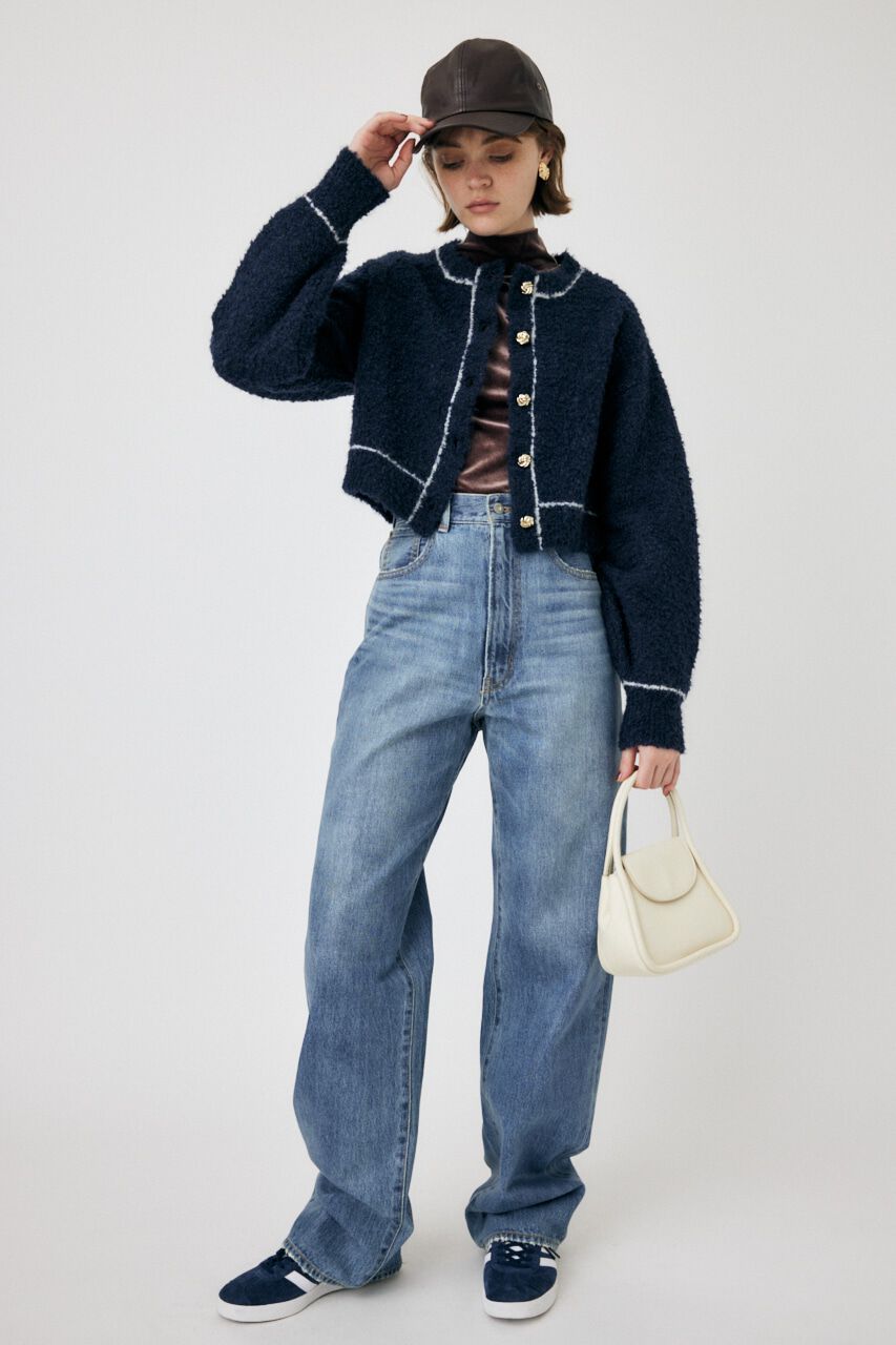 MOUSSY「HW COATED LOOSE STRAIGHT」|デニム|