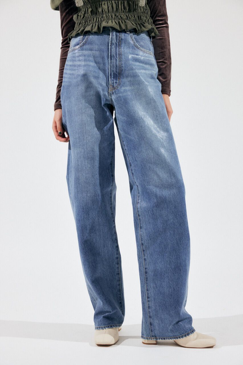MOUSSY「HW COATED LOOSE STRAIGHT」|デニム|