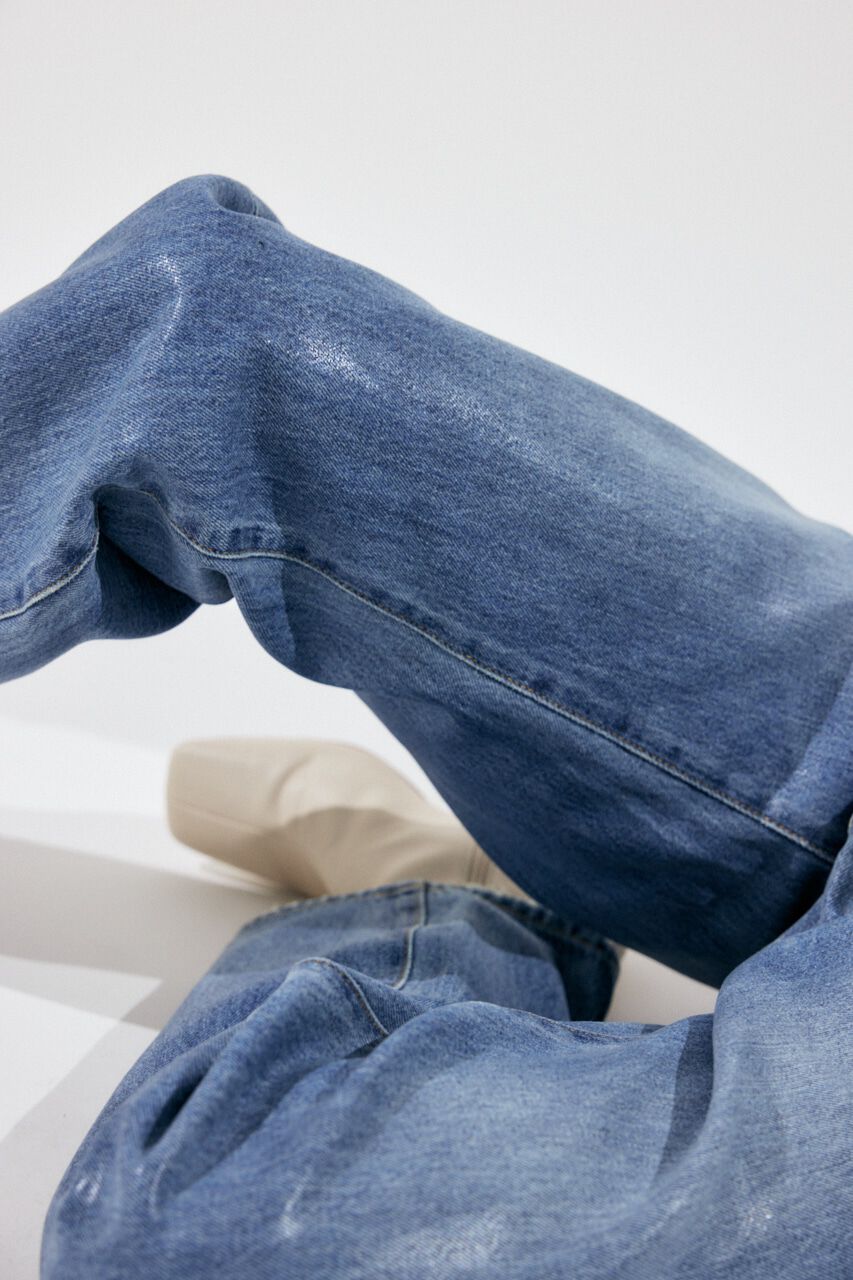 MOUSSY「HW COATED LOOSE STRAIGHT」|デニム|