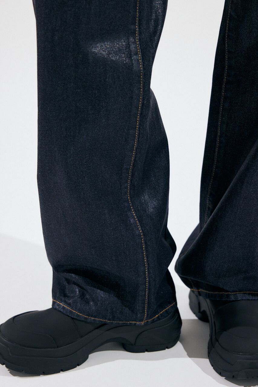 MOUSSY「HW COATED LOOSE STRAIGHT」|デニム|