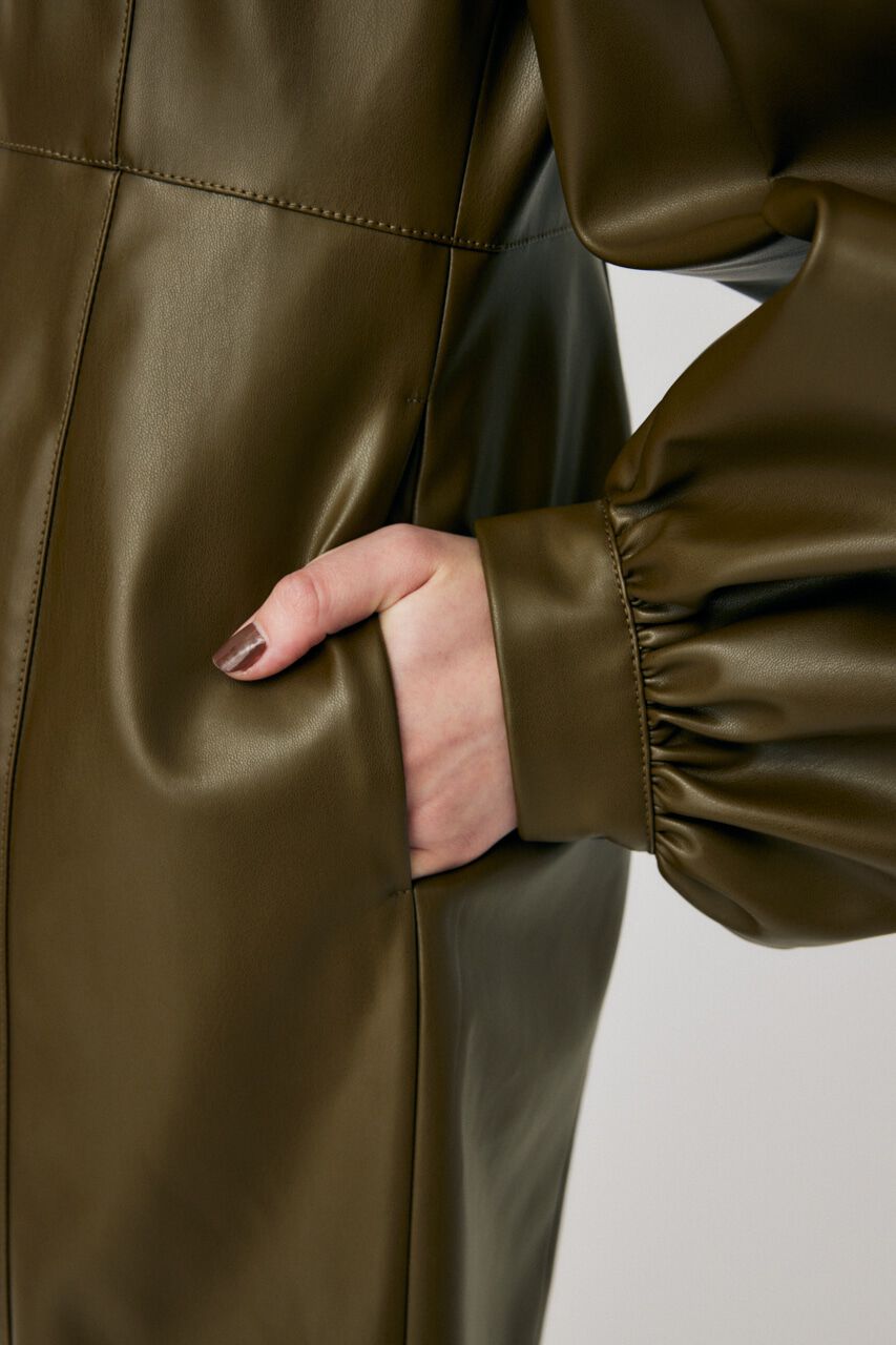 MOUSSY「F／LEATHER MINI ワンピース」|ワンピース|