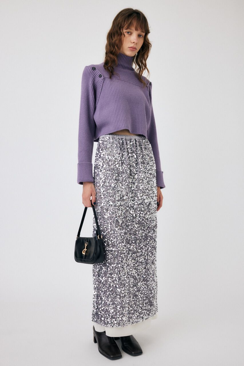 MOUSSY「LAYERED LIKE オープンショルダーニット」|ニット・セーター|