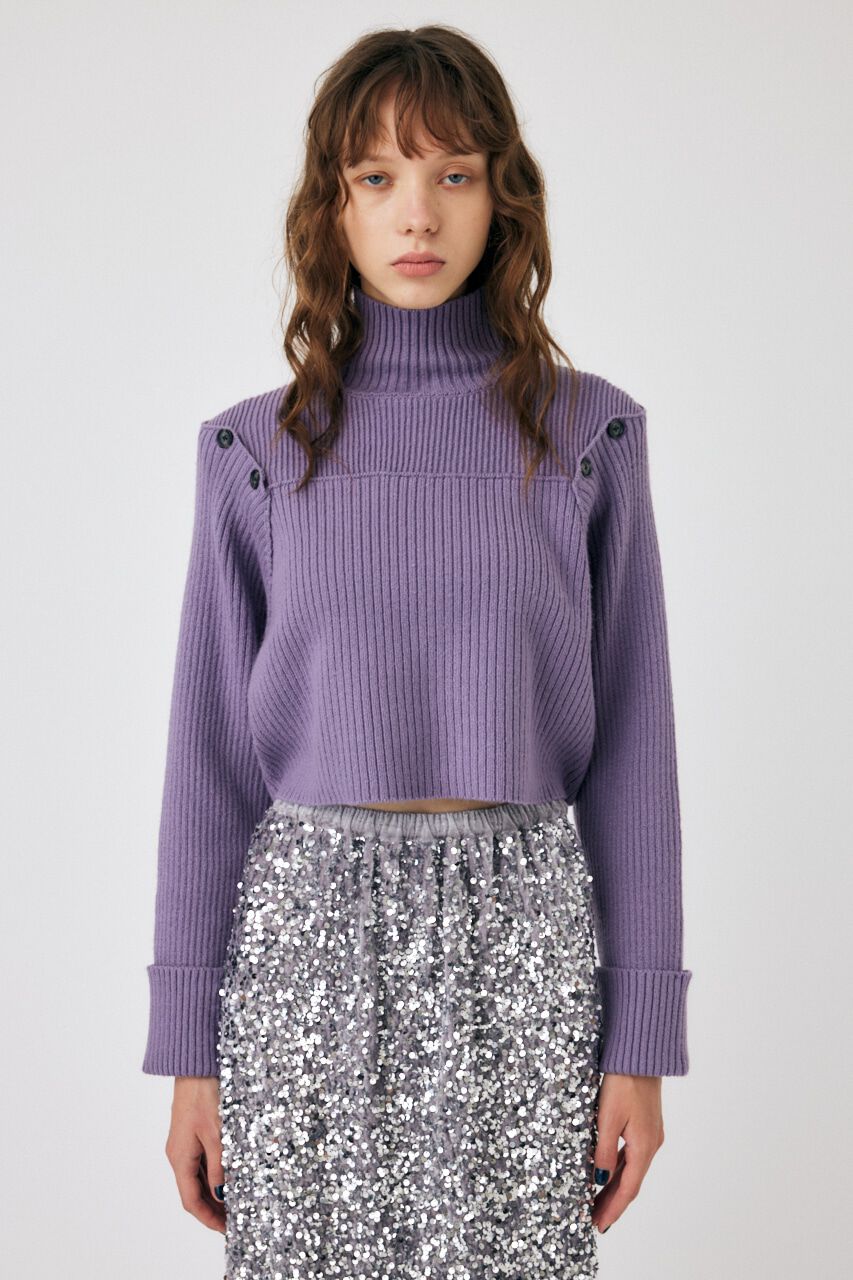 MOUSSY「LAYERED LIKE オープンショルダーニット」|ニット・セーター|