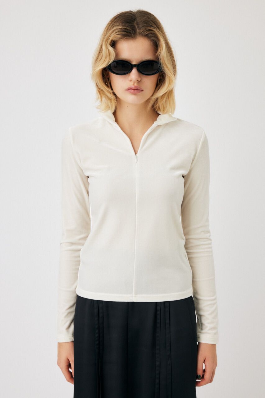 MOUSSY「HIGH NECK VELOUR トップス」|Tシャツ・カットソー|