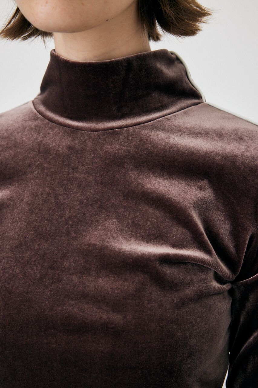 MOUSSY「HIGH NECK VELOUR トップス」|Tシャツ・カットソー|