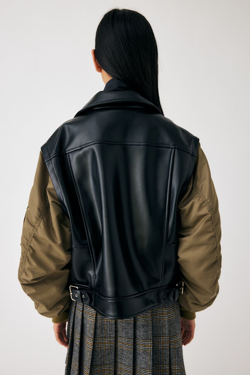 MOUSSY「FAUX LEATHER DETACHABLE ジャケット」|その他|