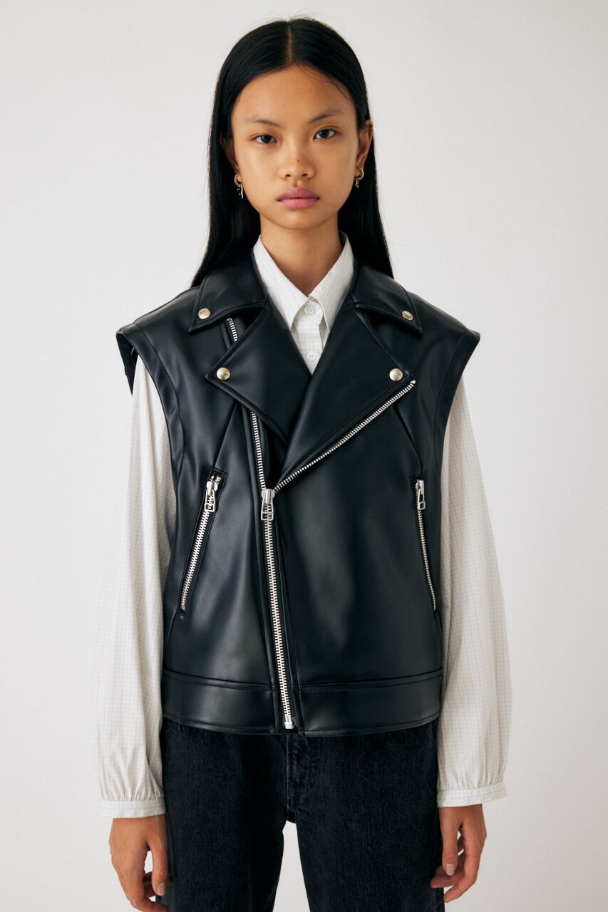 MOUSSY「FAUX LEATHER DETACHABLE ジャケット」|その他|