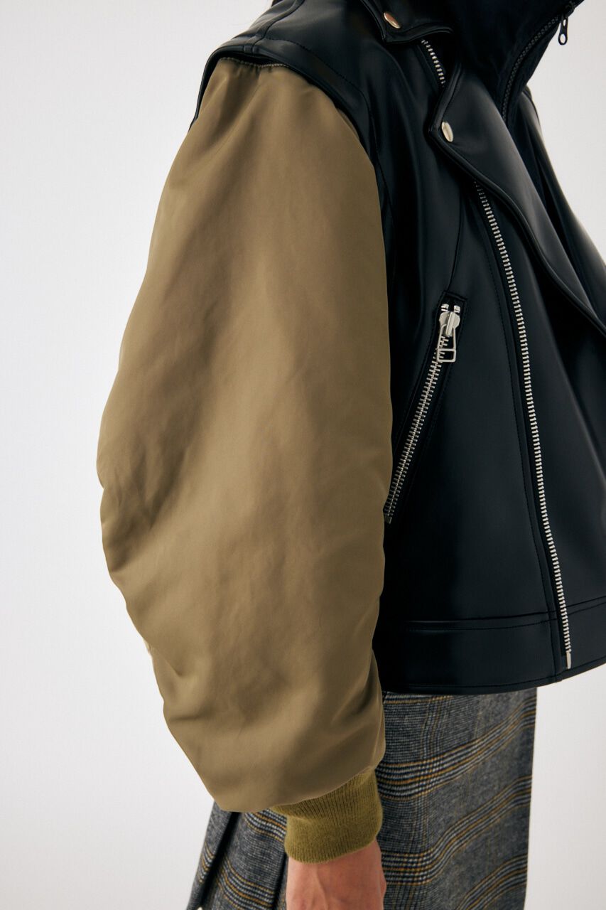 MOUSSY「FAUX LEATHER DETACHABLE ジャケット」|その他|