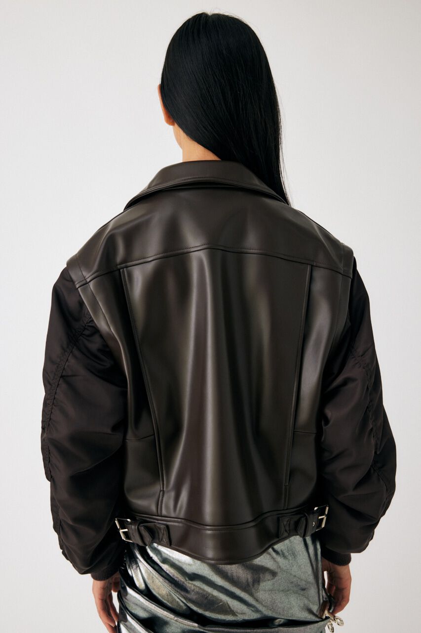 MOUSSY「FAUX LEATHER DETACHABLE ジャケット」|その他|