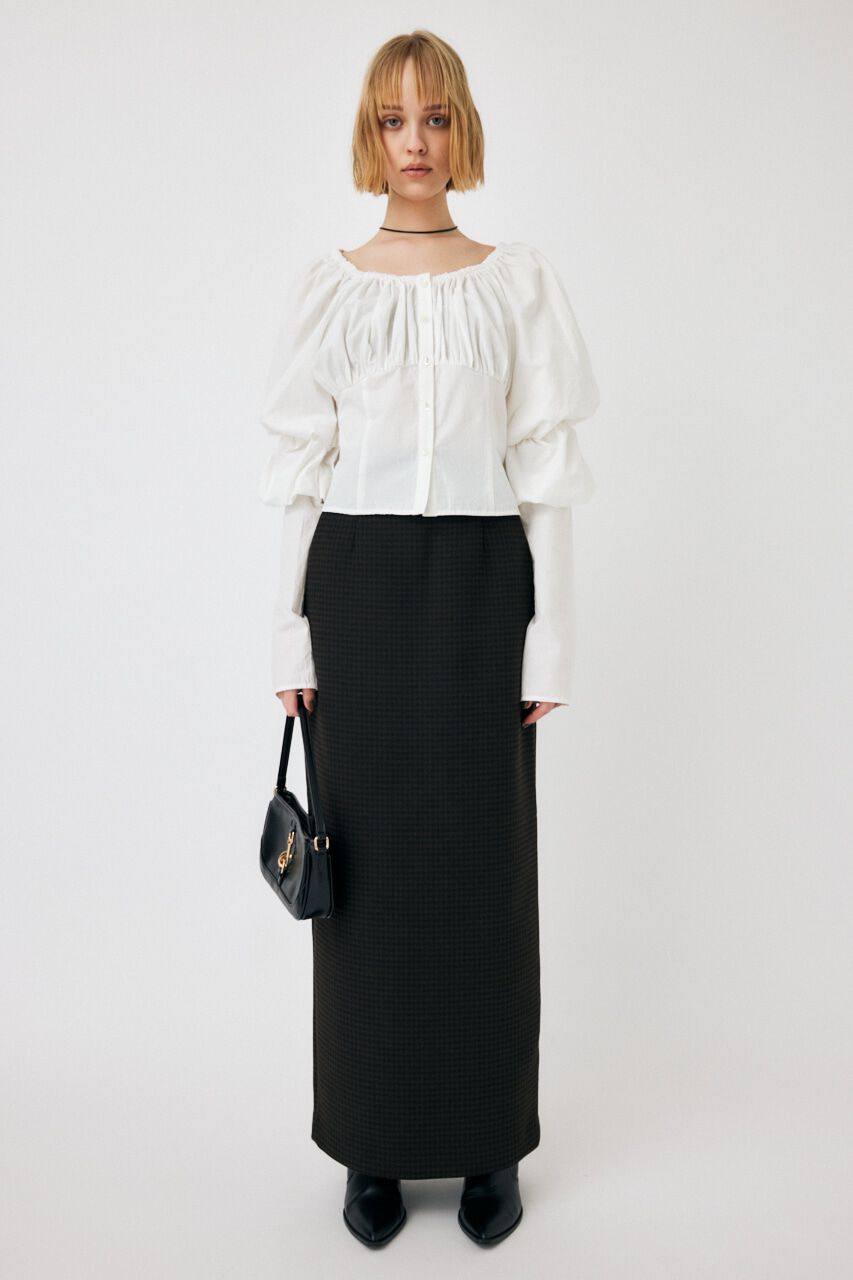 MOUSSY「VOLUME SLEEVE ブラウス」|シャツ・ブラウス|WHT